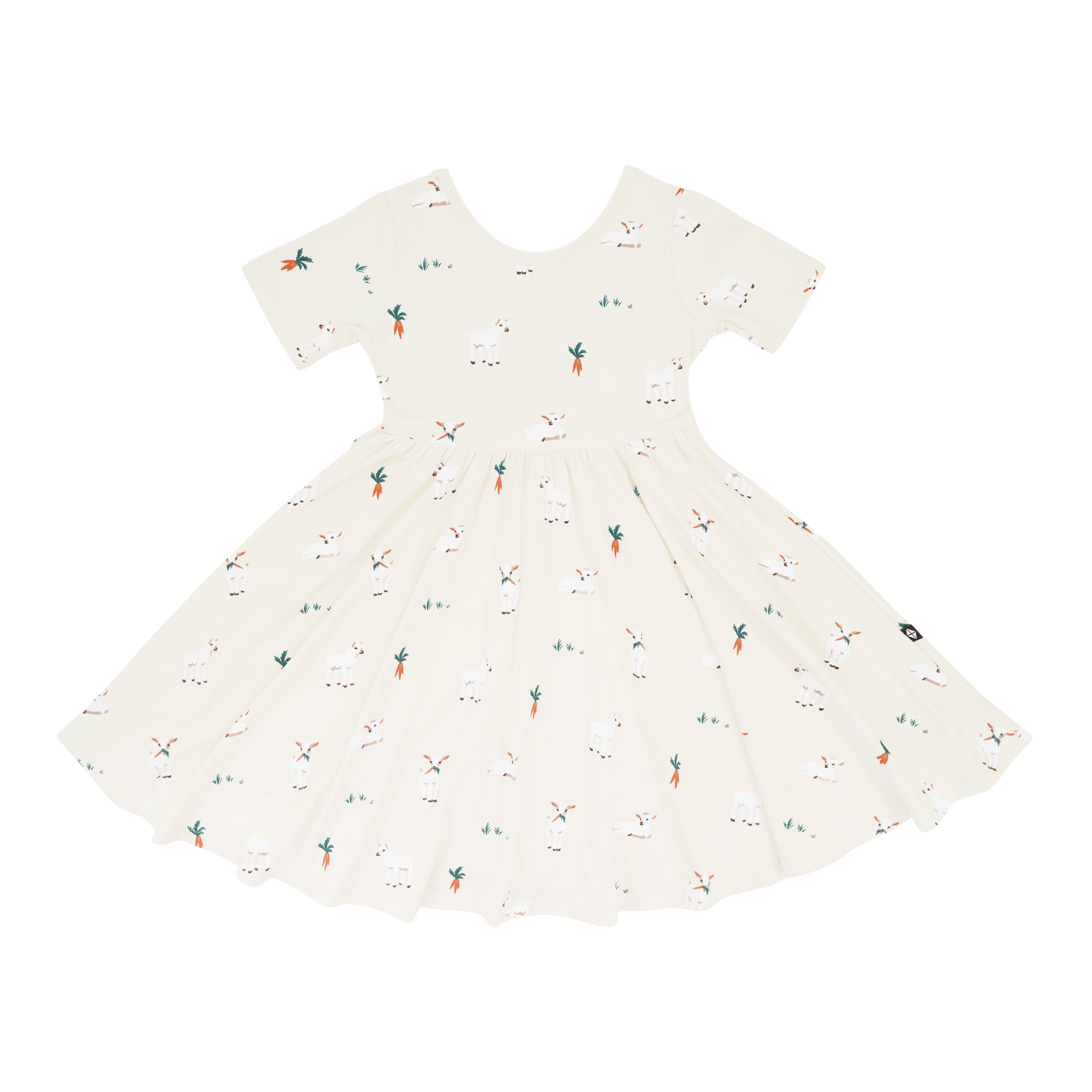 Kyte Baby Toddler Short Sleeve Twirl Dress Twirl Dress in Goat