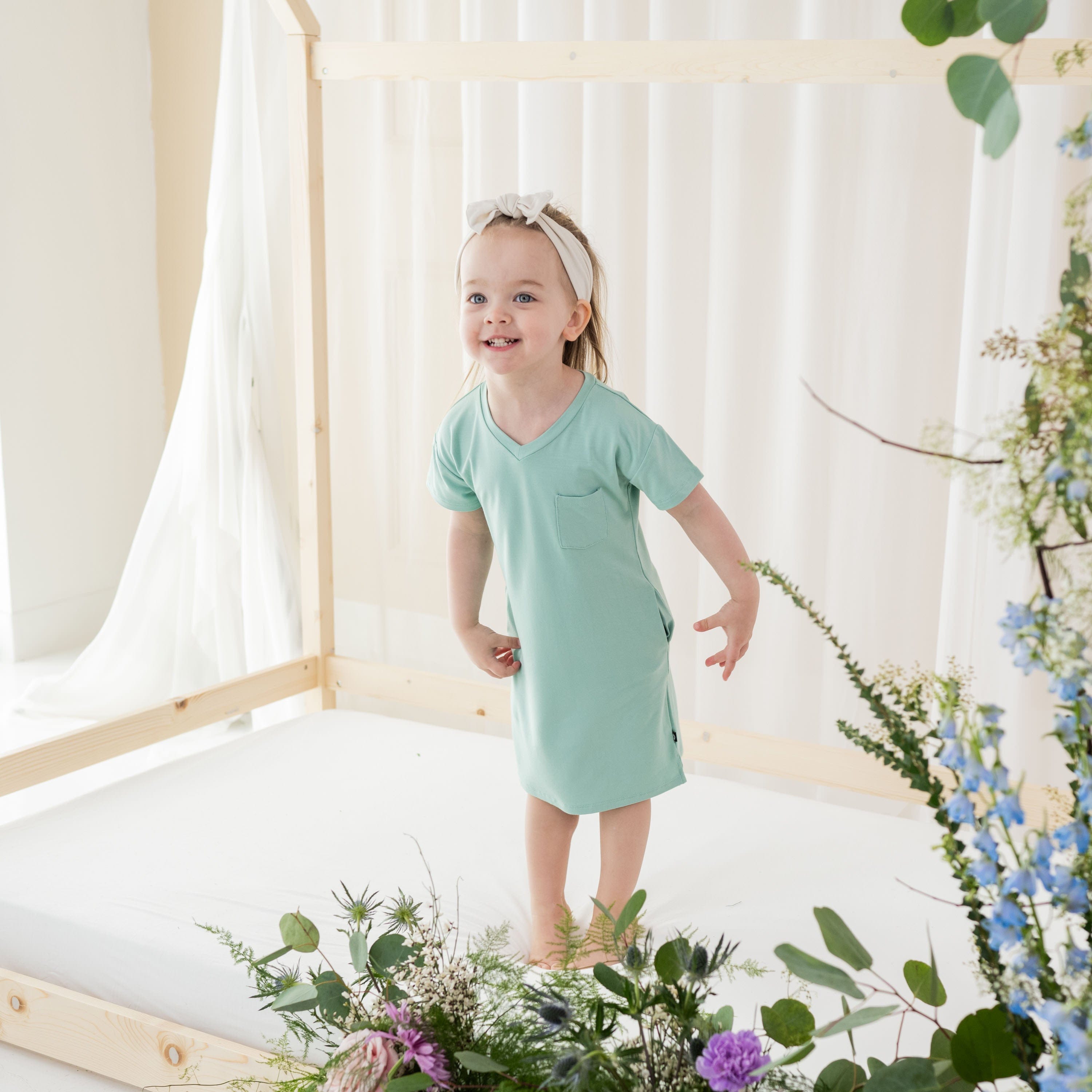 Kyte Baby Toddler T-Shirt Dress Toddler T-Shirt Dress in Wasabi