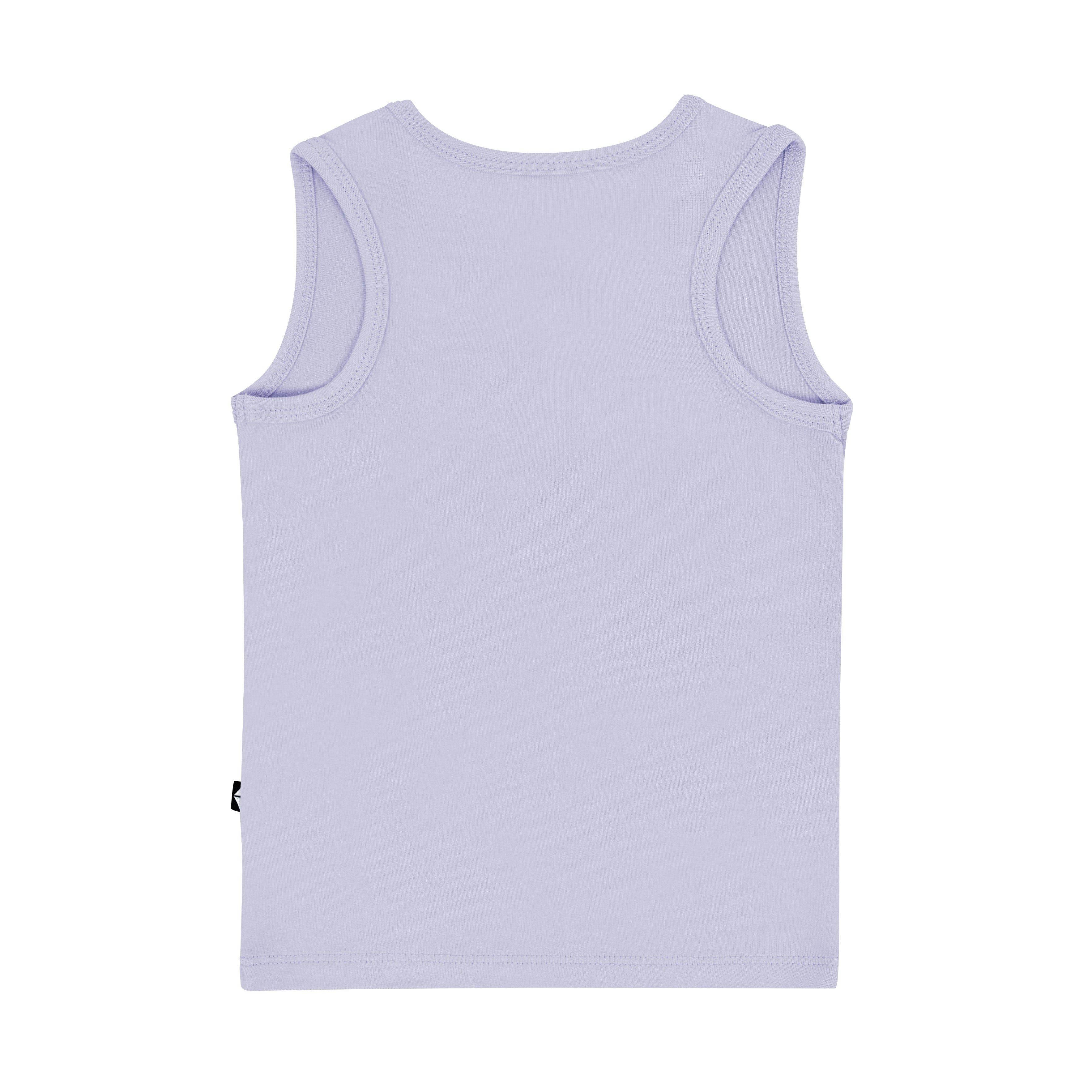 Back of Kyte Baby Toddler round neck Tank Top in Lilac purple