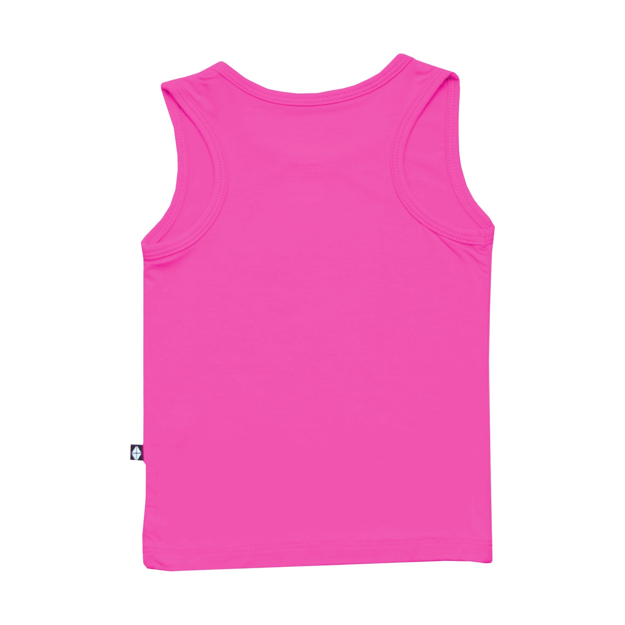 Back of Kyte Baby Toddler round neck Tank Top in Raspberry pink