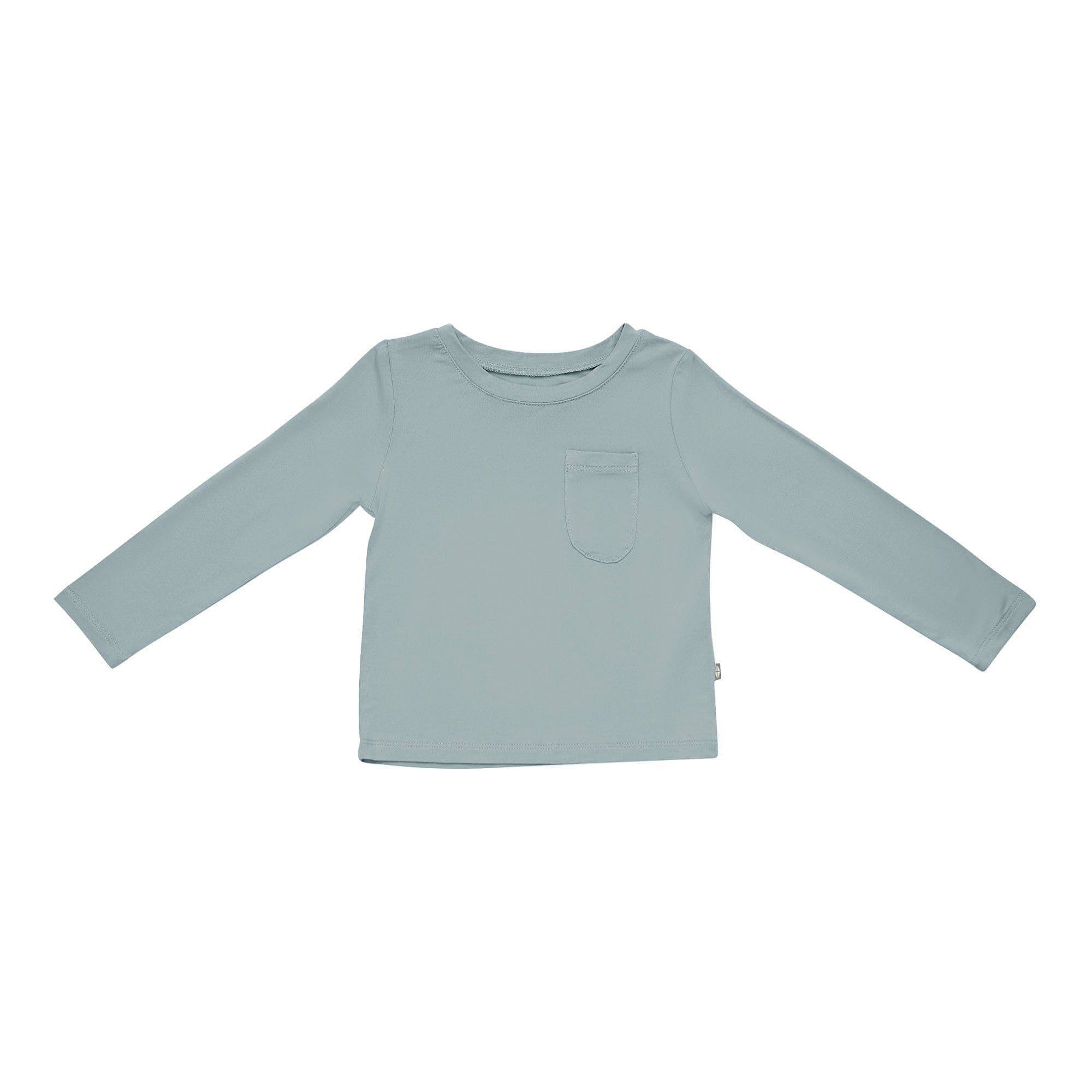 Kyte Baby Toddler Unisex Tee Long Sleeve Toddler Crew Neck Tee in Glacier