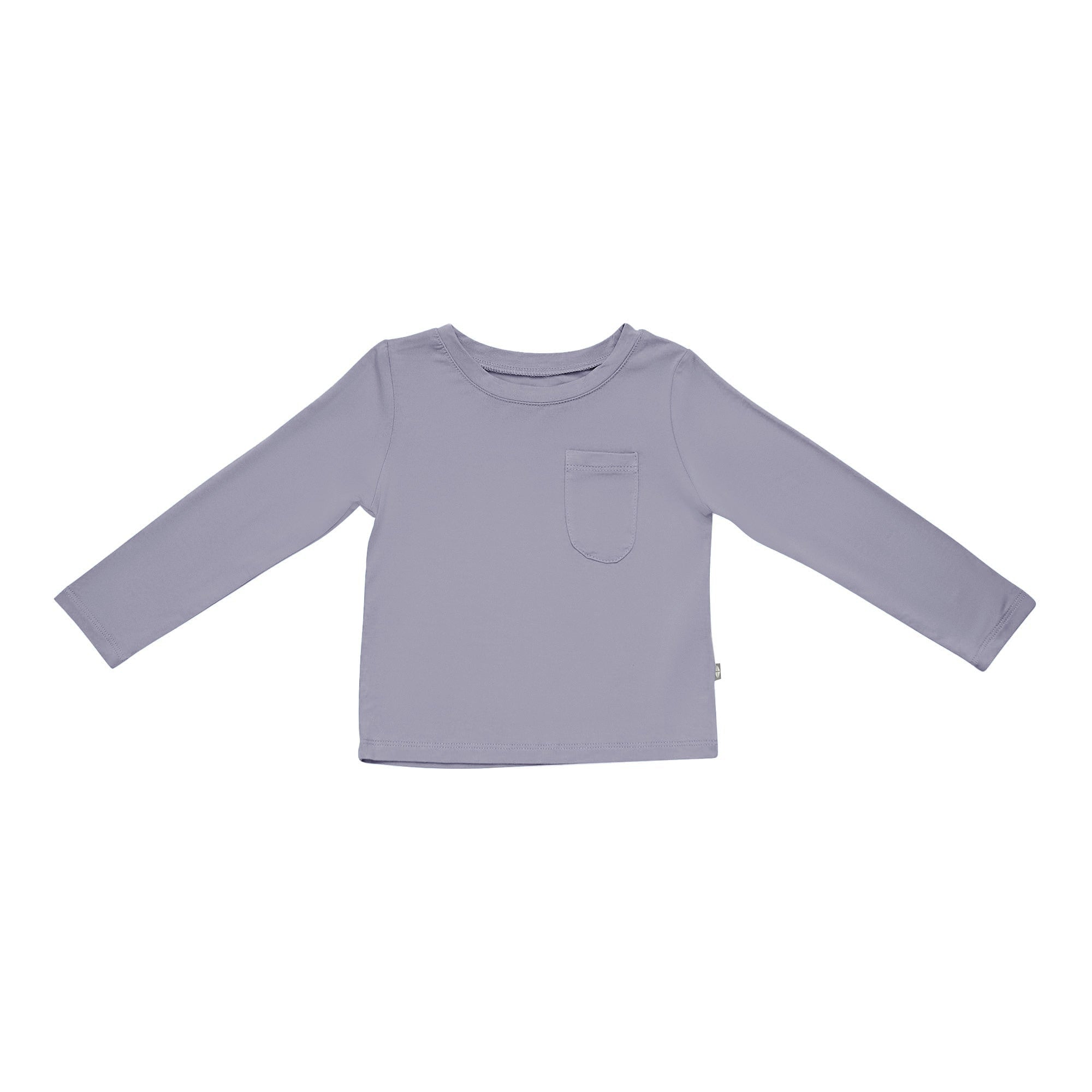 Kyte Baby Toddler Unisex Tee Long Sleeve Toddler Crew Neck Tee in Haze