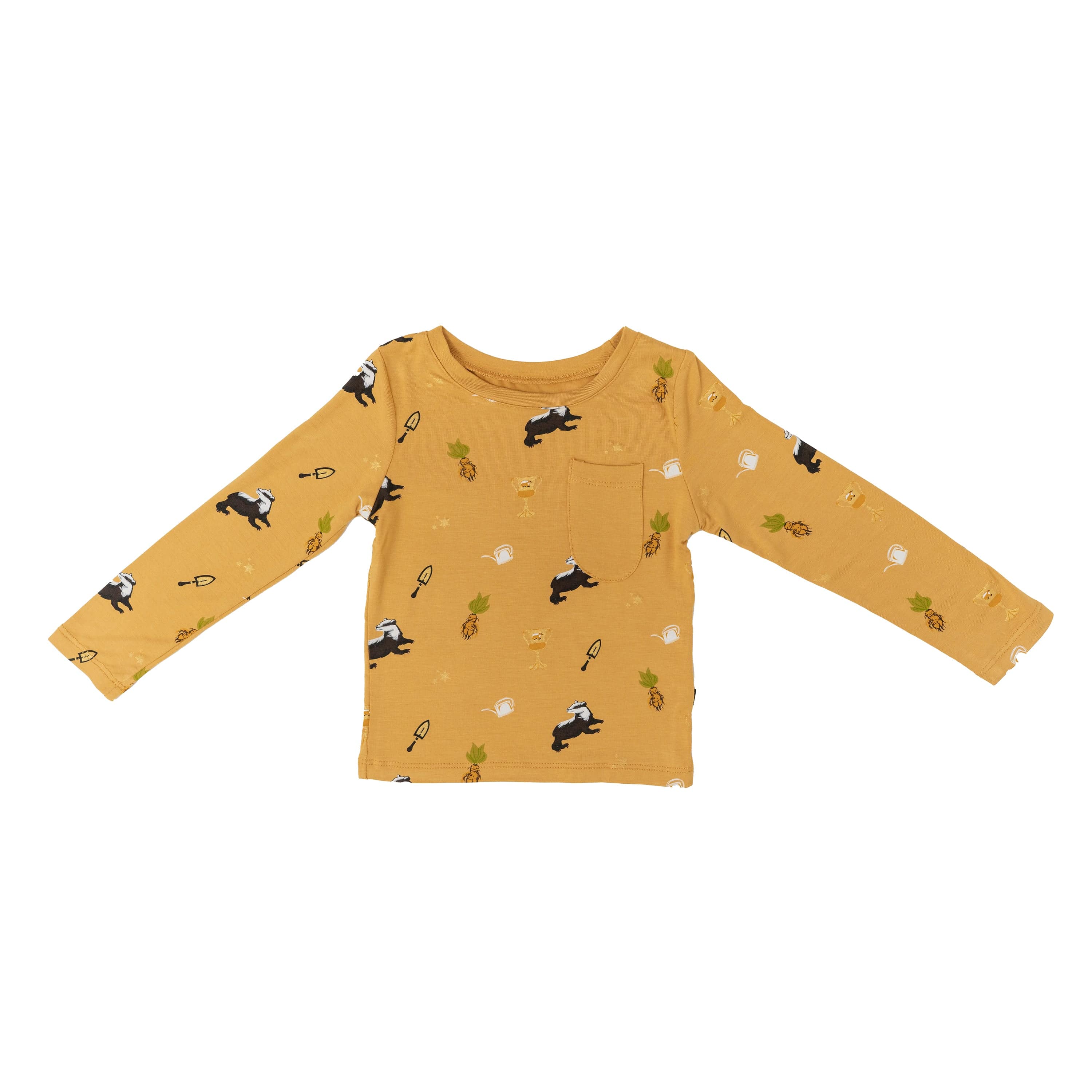 Kyte BABY Toddler Unisex Tee Long Sleeve Toddler Crew Neck Tee in Hufflepuff™