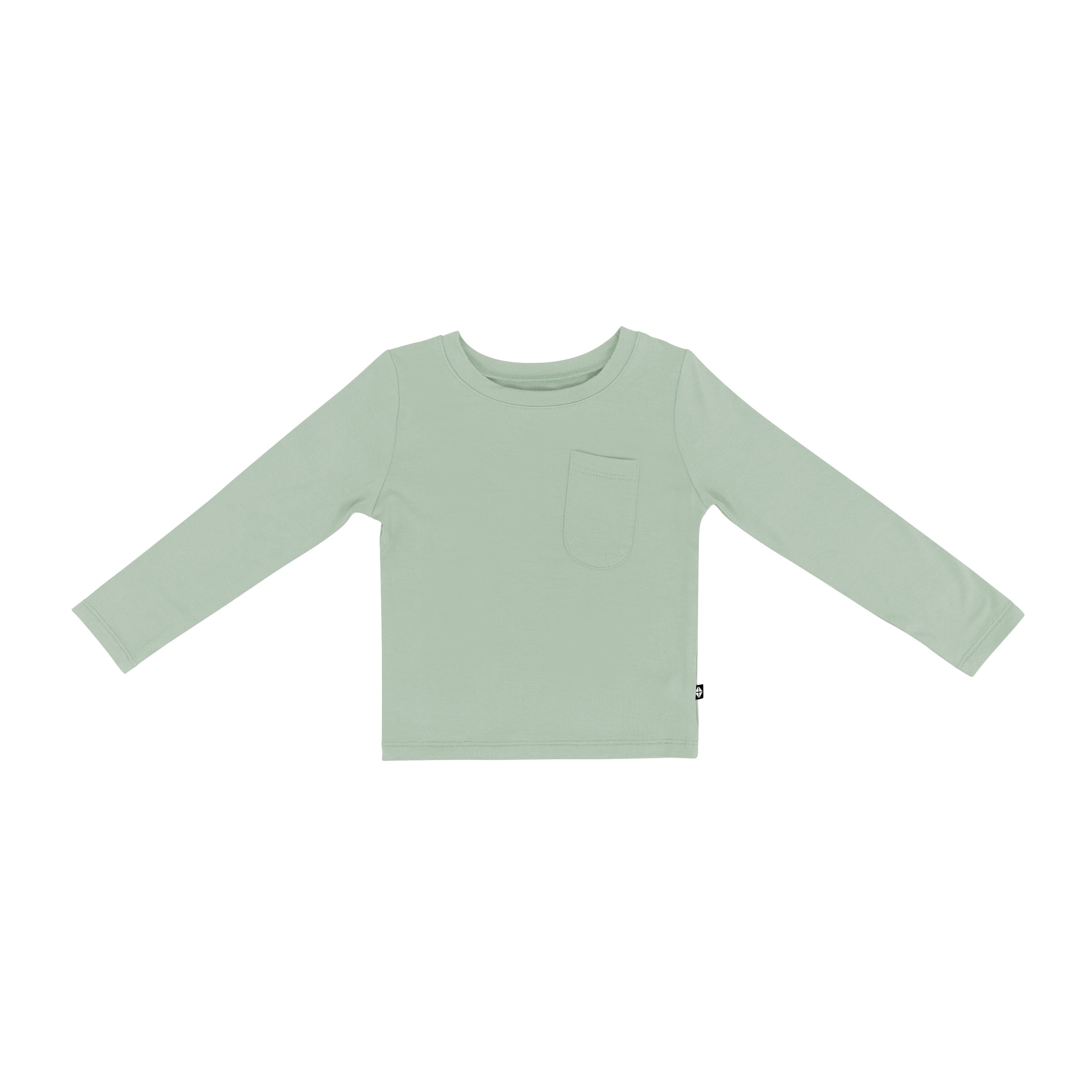 Kyte Baby Long Sleeve Toddler Crew Neck Tee in Thyme