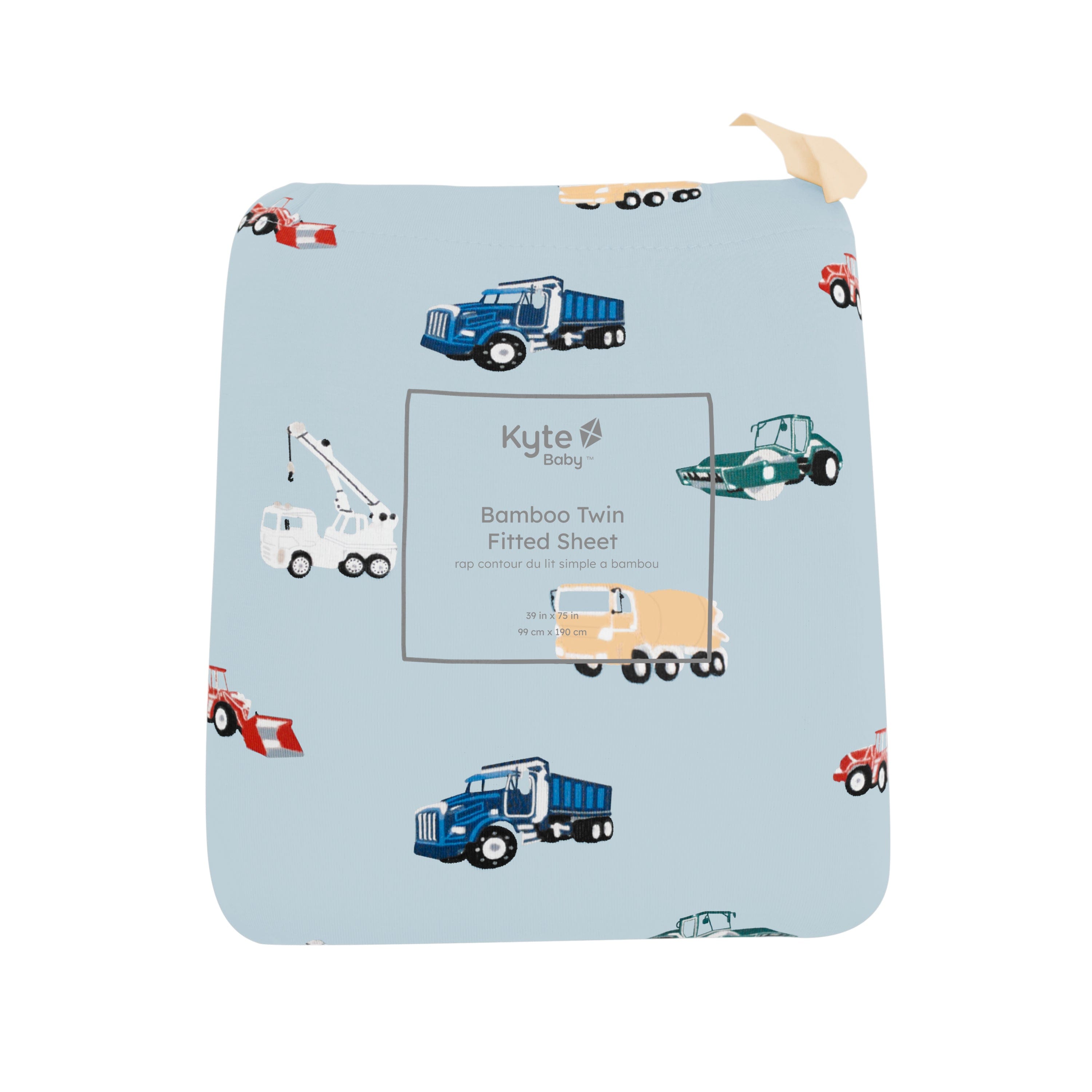 Kyte Baby bamboo fitted Twin Sheet in Construction