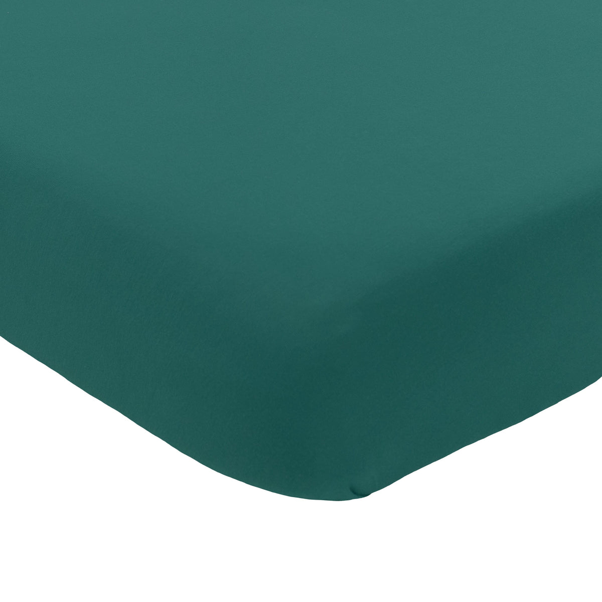 Corner of Kyte Baby Twin Sheet in Emerald