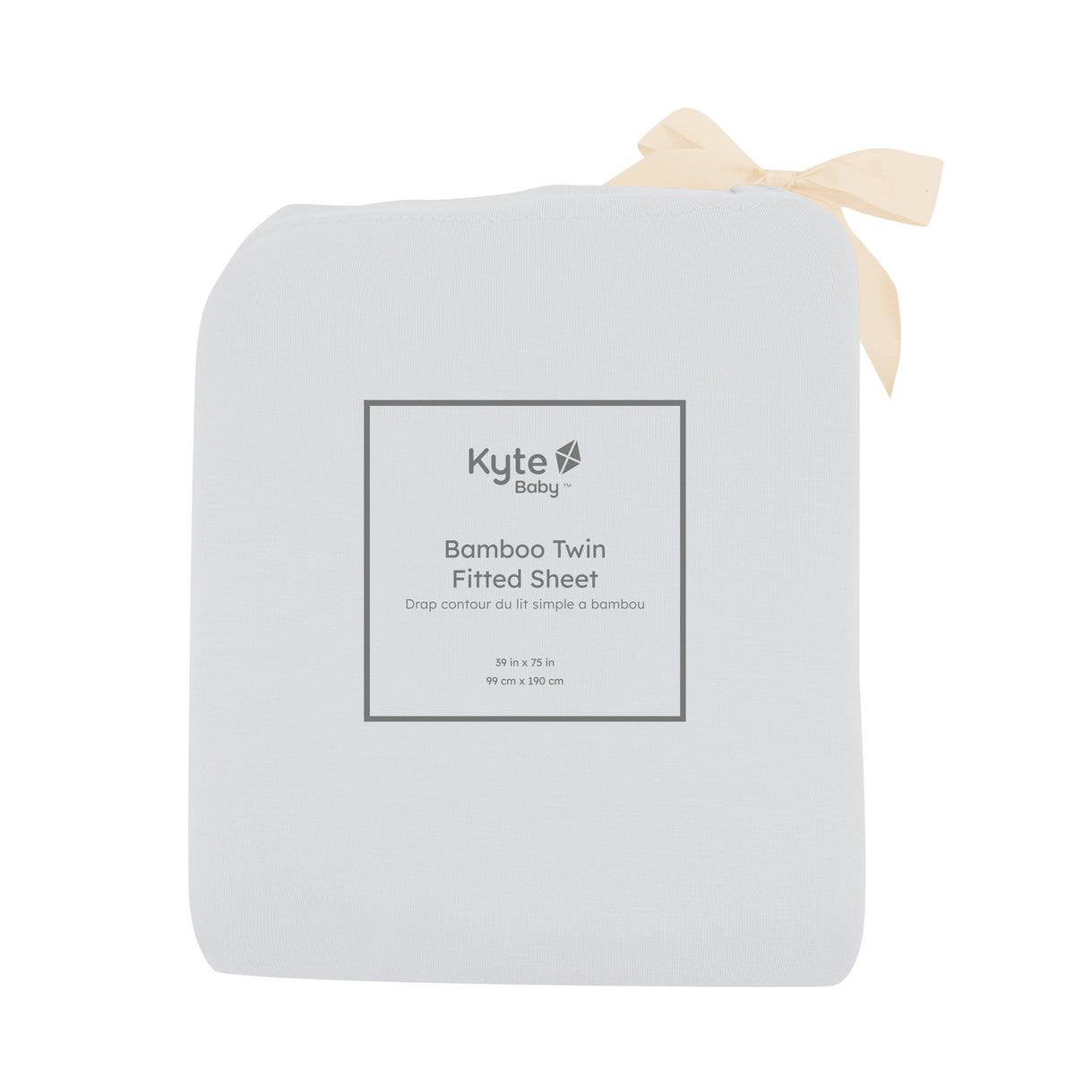 Kyte Baby bamboo fitted Twin Sheet in Storm