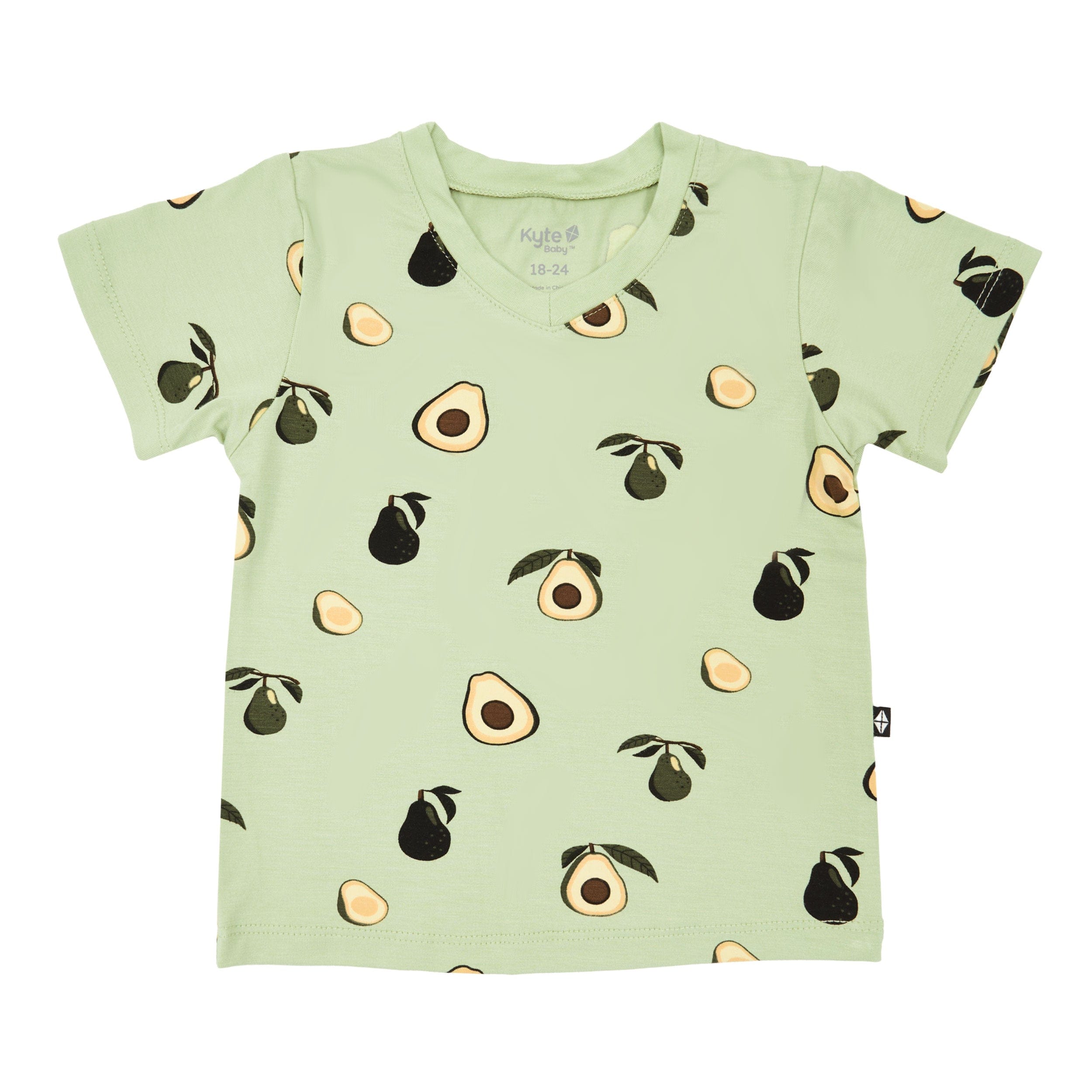 Kyte Baby V-Neck Toddler Unisex Tee Toddler V-Neck Tee in Avocado