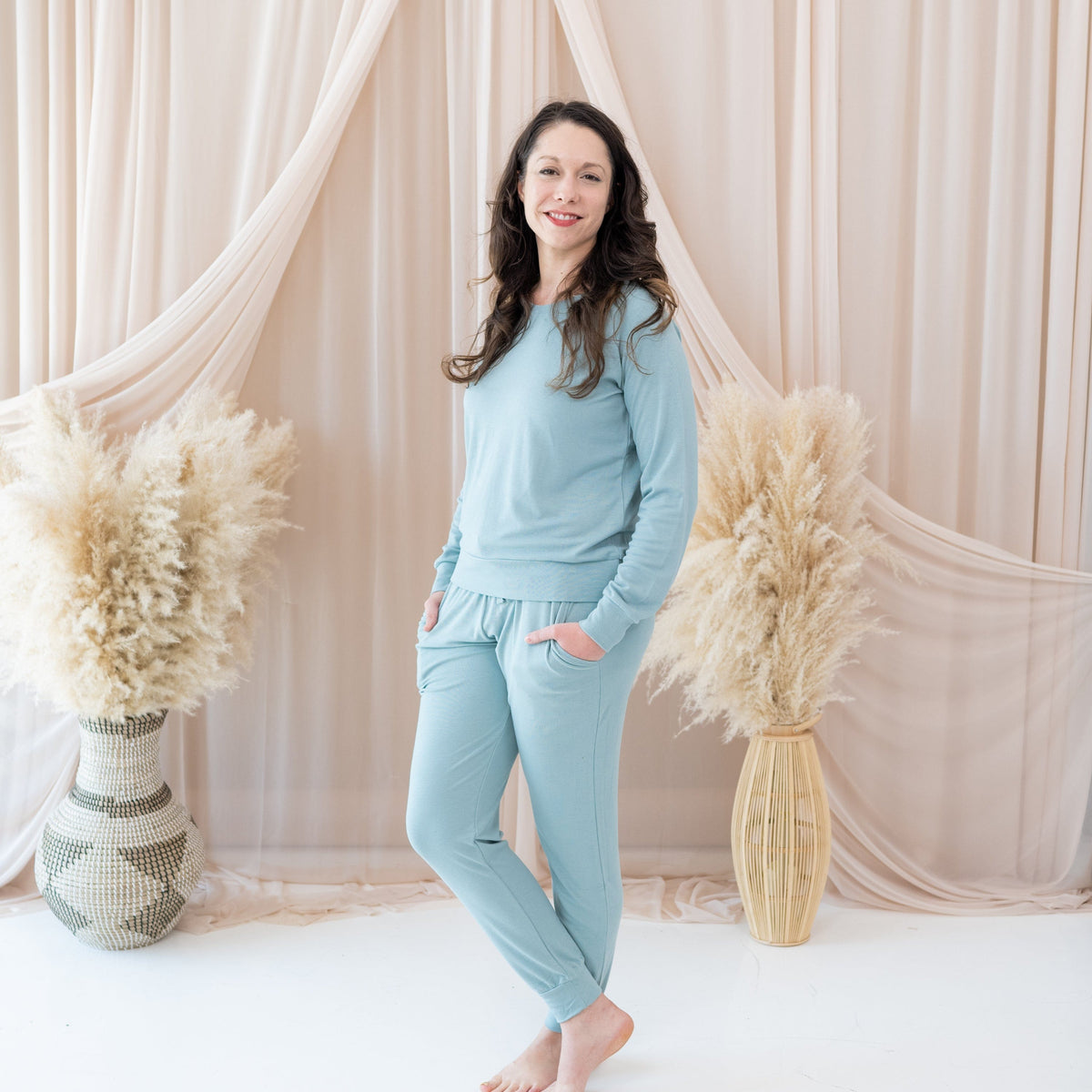Kyte Baby Women's Bamboo Jersey Jogger Pant Women's Bamboo Jersey Jogger Pant in Glacier