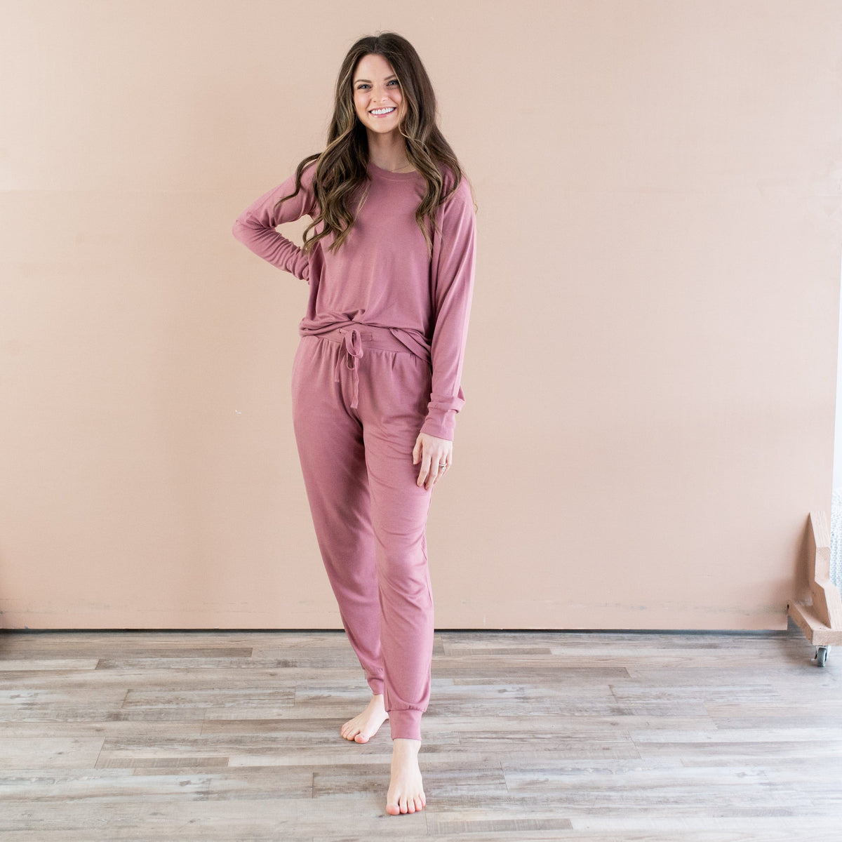 Kyte Baby Women's Bamboo Jersey Jogger Top Women's Bamboo Jersey Jogger Top in Dusty Rose