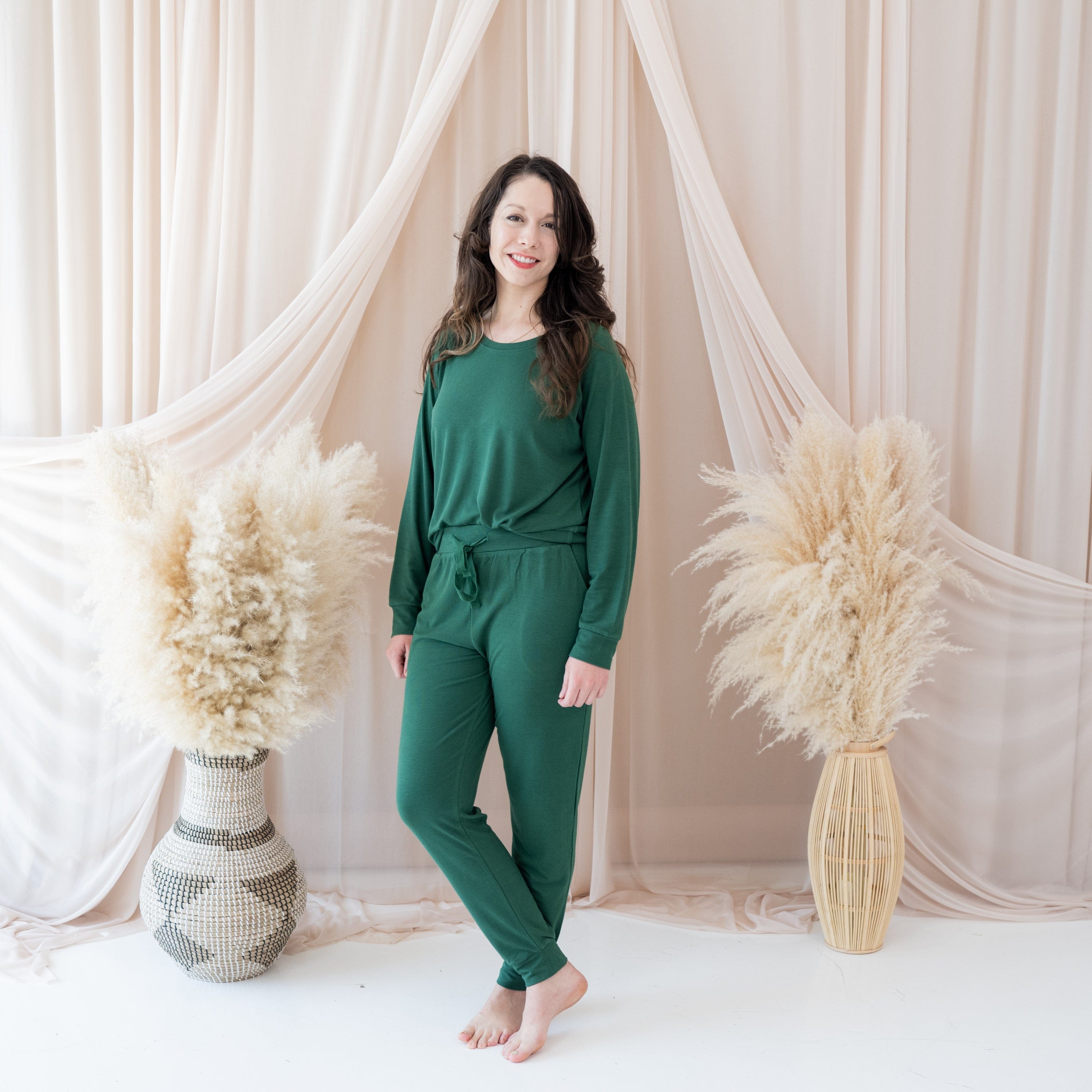 Kyte Baby Women's Bamboo Jersey Jogger Top Women's Bamboo Jersey Jogger Top in Forest