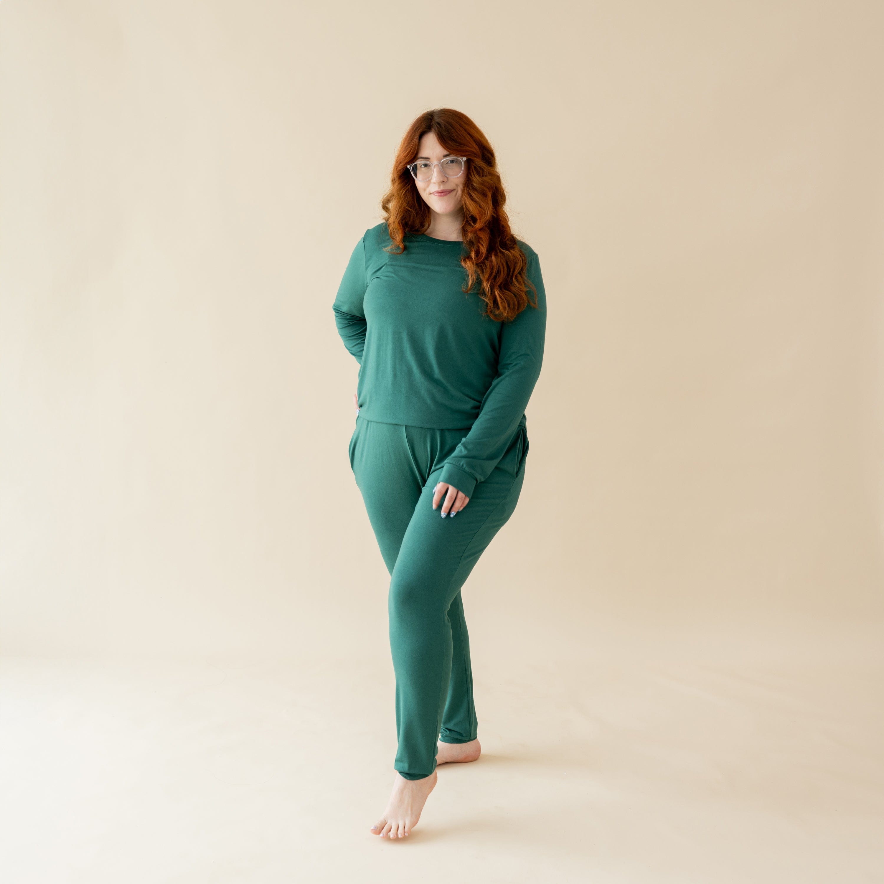 Kyte Baby Women's Jogger Pajama Set Women's Jogger Pajama Set in Emerald