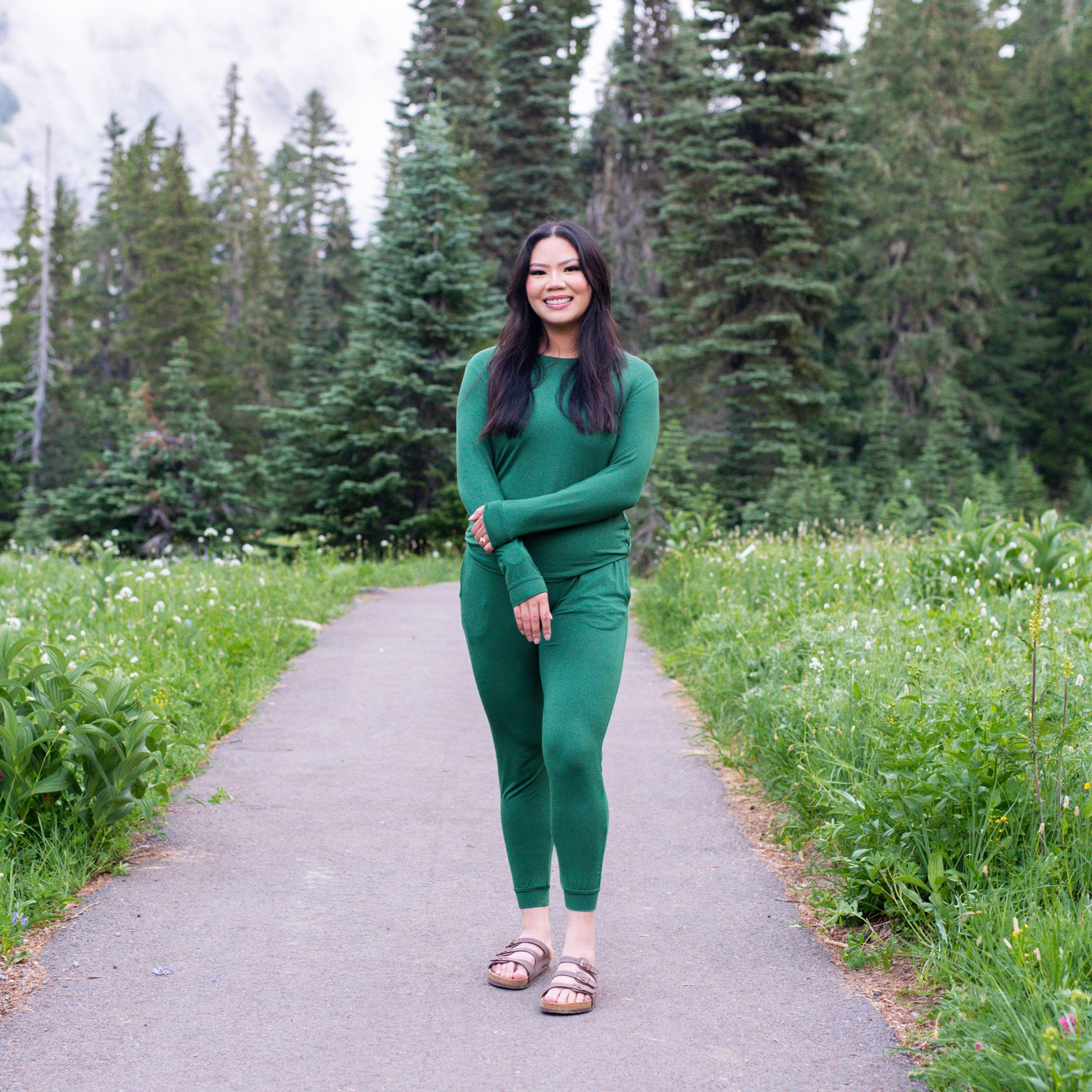 Kyte Baby Women's Jogger Pajama Set Women's Jogger Pajama Set in Forest