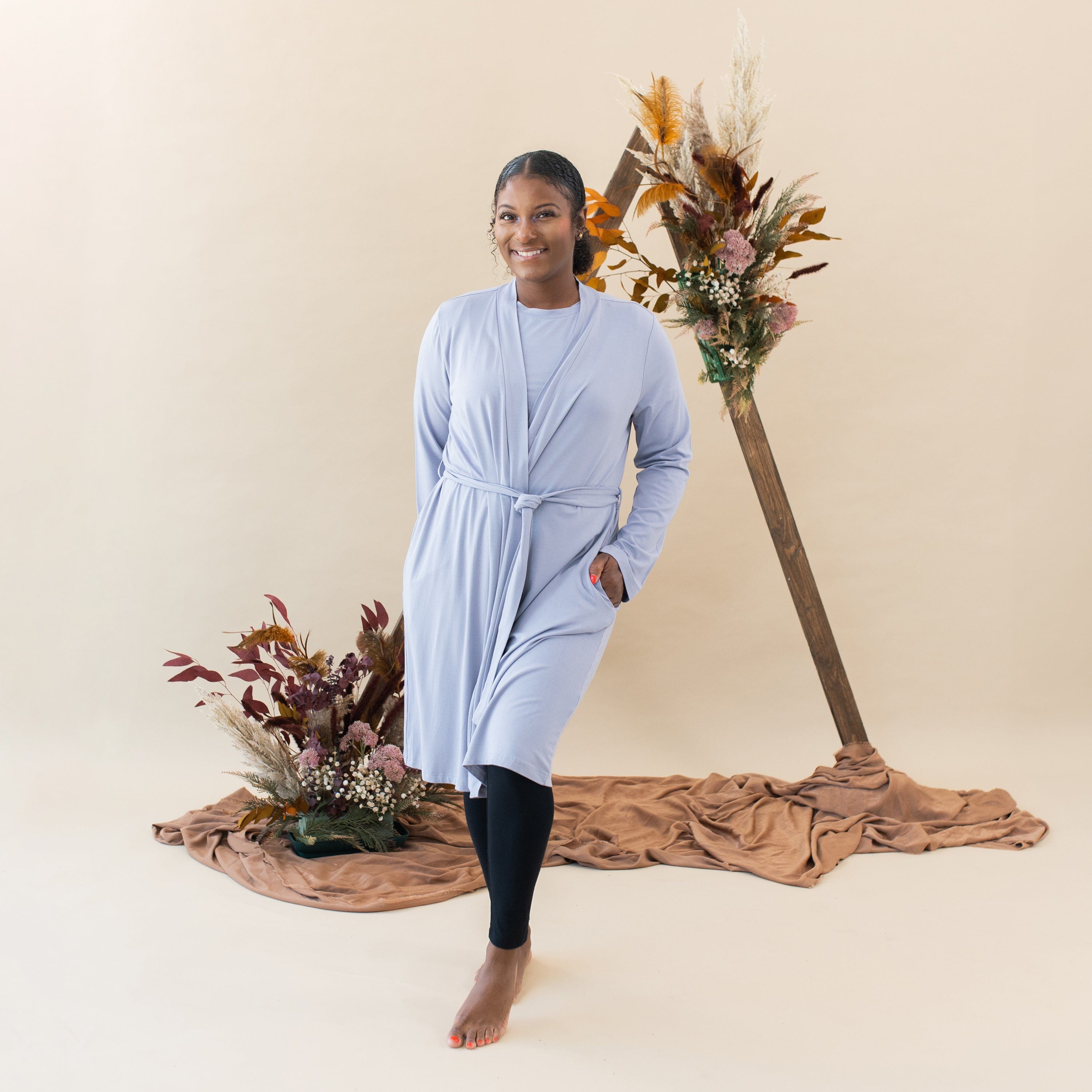 Kyte Baby Women's Lounge Robe Women’s Lounge Robe in Haze
