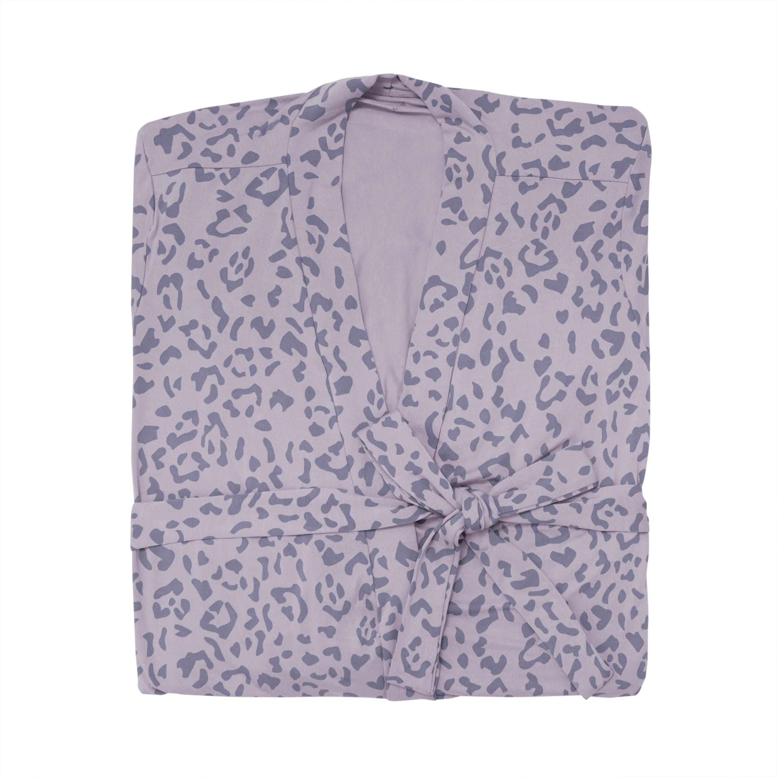 Kyte Baby Women's Lounge Robe Women’s Lounge Robe in Taro Leopard