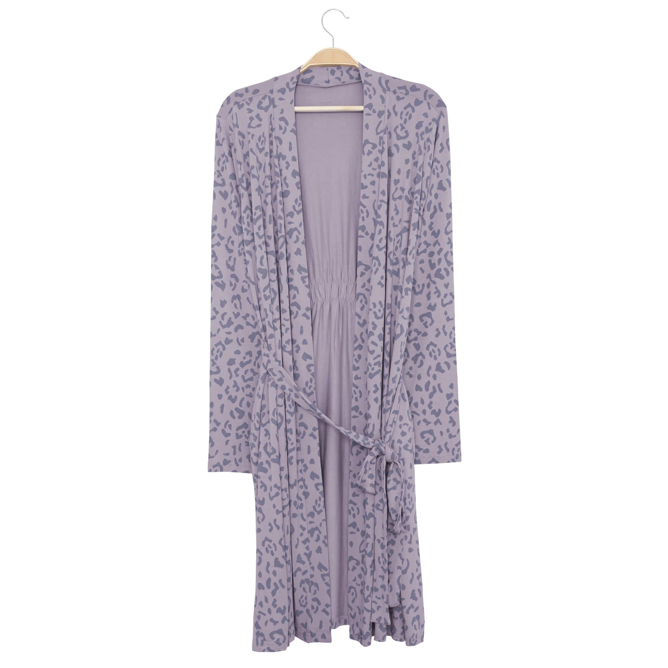 Kyte Baby Women's Lounge Robe Women’s Lounge Robe in Taro Leopard