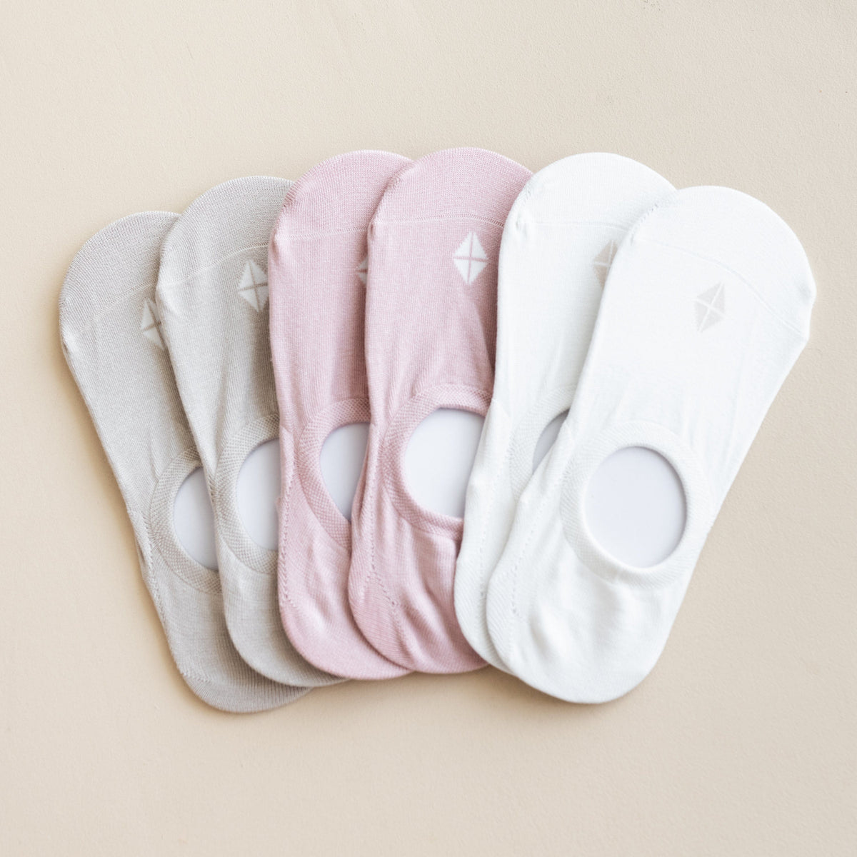 Kyte Baby Women's No Show Socks 3-pack in Neutral