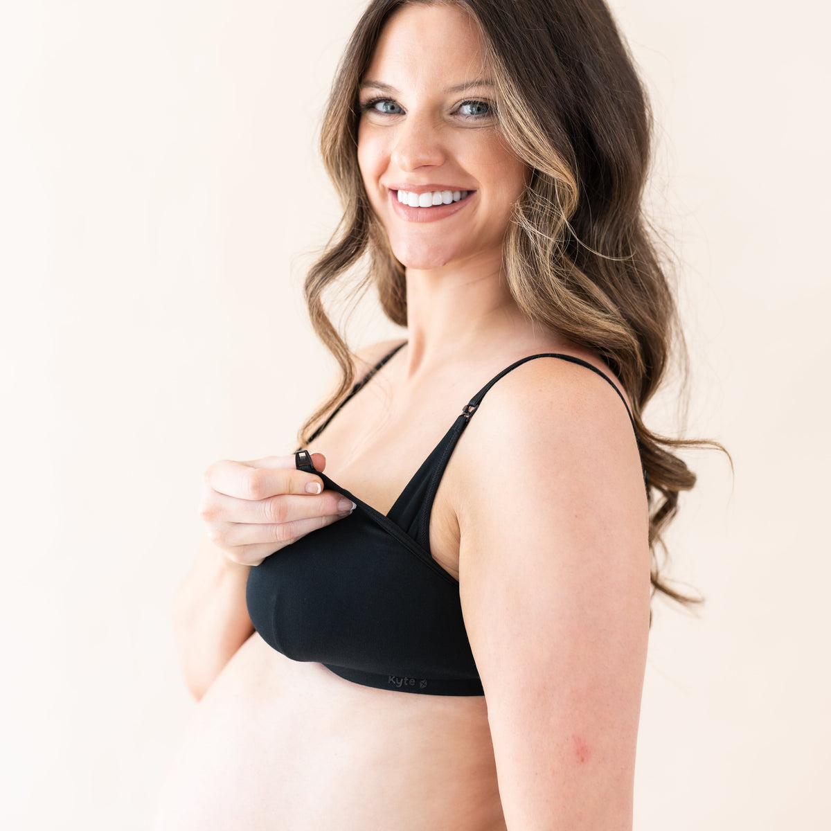 Nursing Clips on Kyte Baby Women's Nursing Bra in Midnight