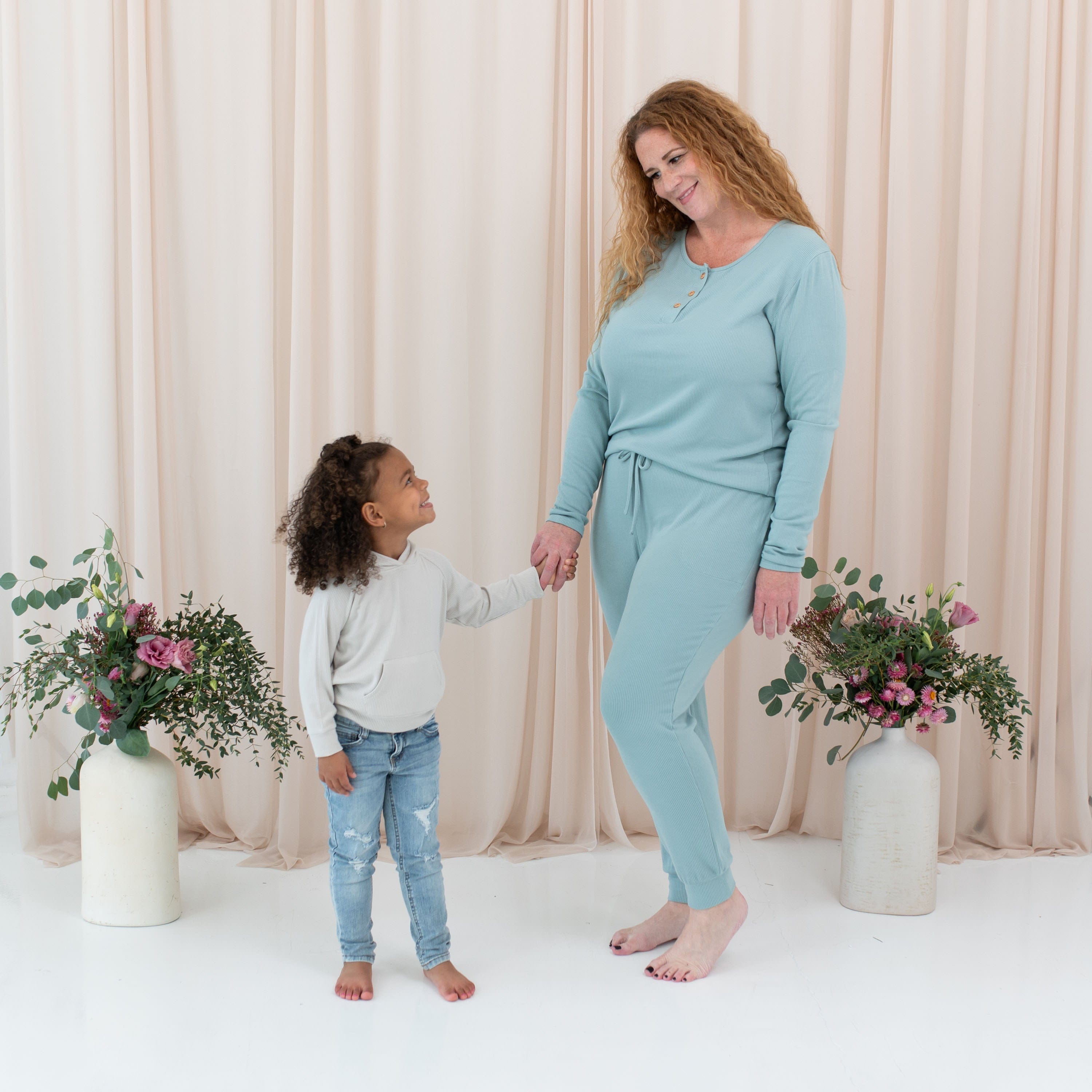 Kyte Baby Women's Ribbed Jogger Pant Women's Ribbed Jogger Pant in Glacier