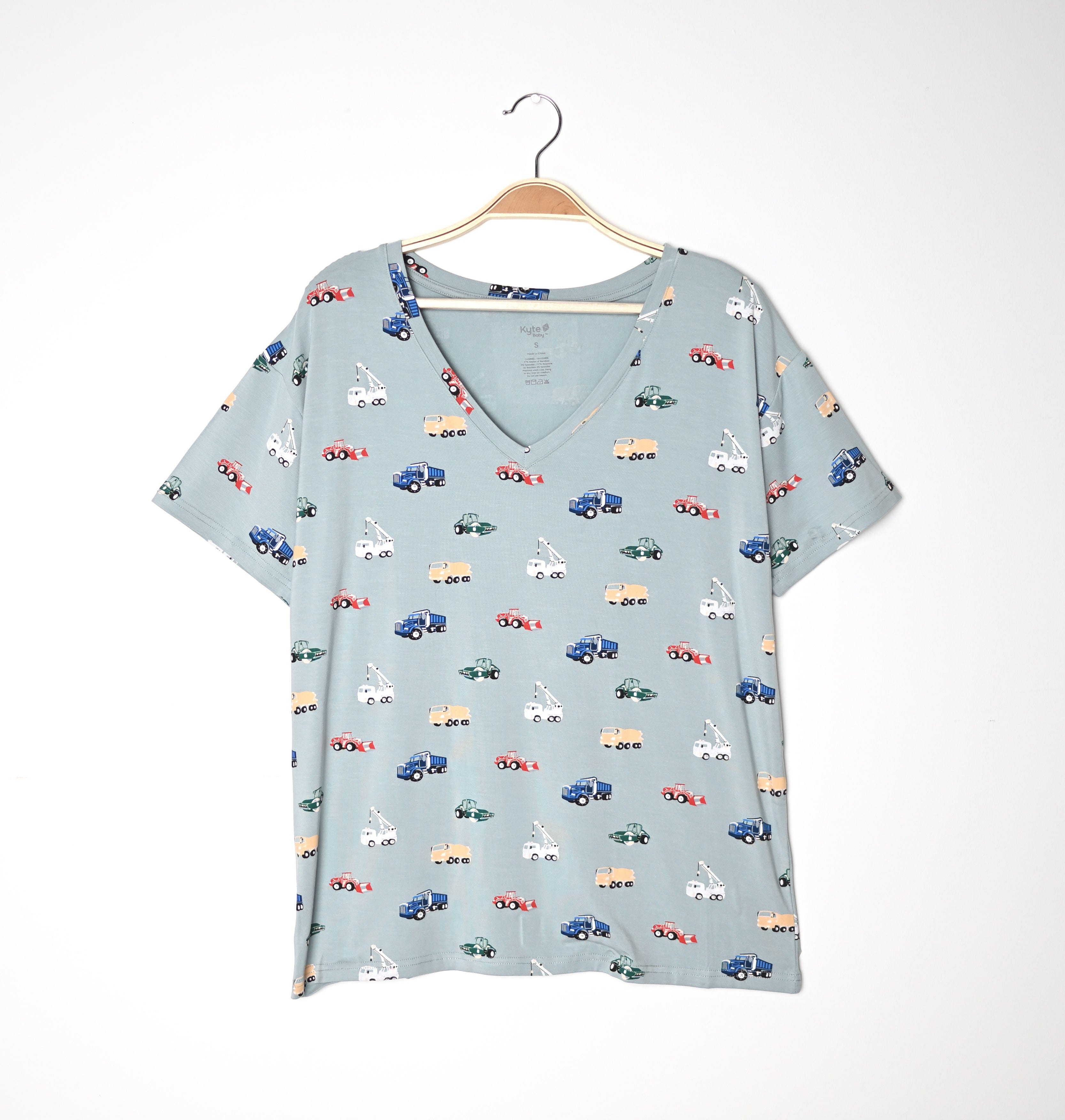 Kyte Baby Women's V-Neck Women’s Relaxed Fit V-Neck in Construction