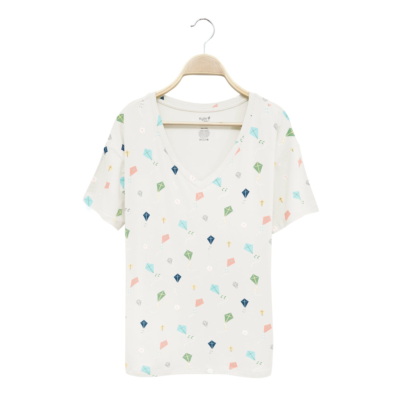 Kyte Baby Women's V-Neck Women’s Relaxed Fit V-Neck in Kite