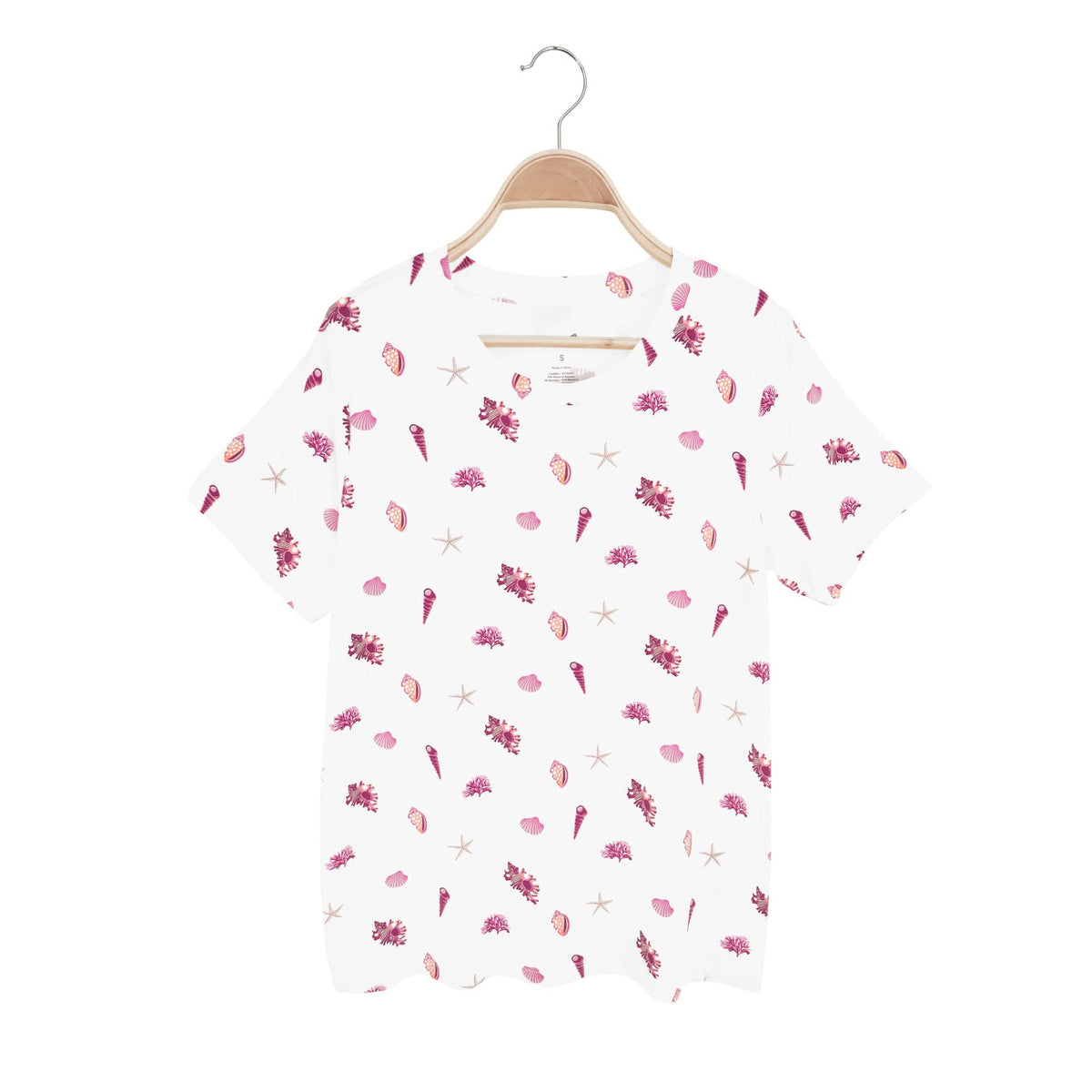Kyte Baby Women's V-Neck Women’s Relaxed Fit V-Neck in Raspberry Shell
