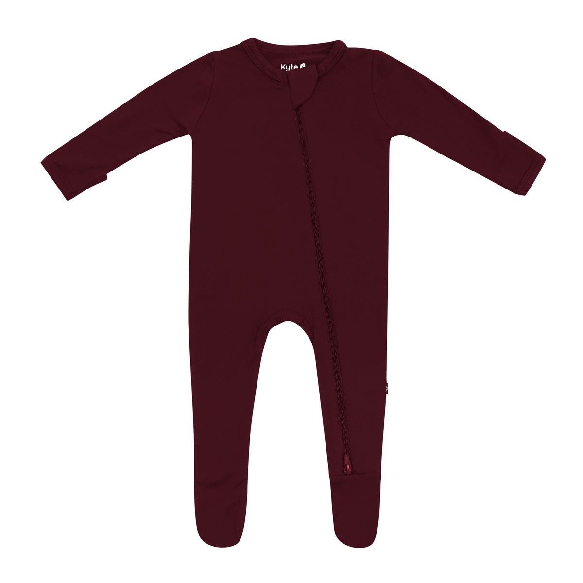 Zippered Footie pajamas in Burgundy