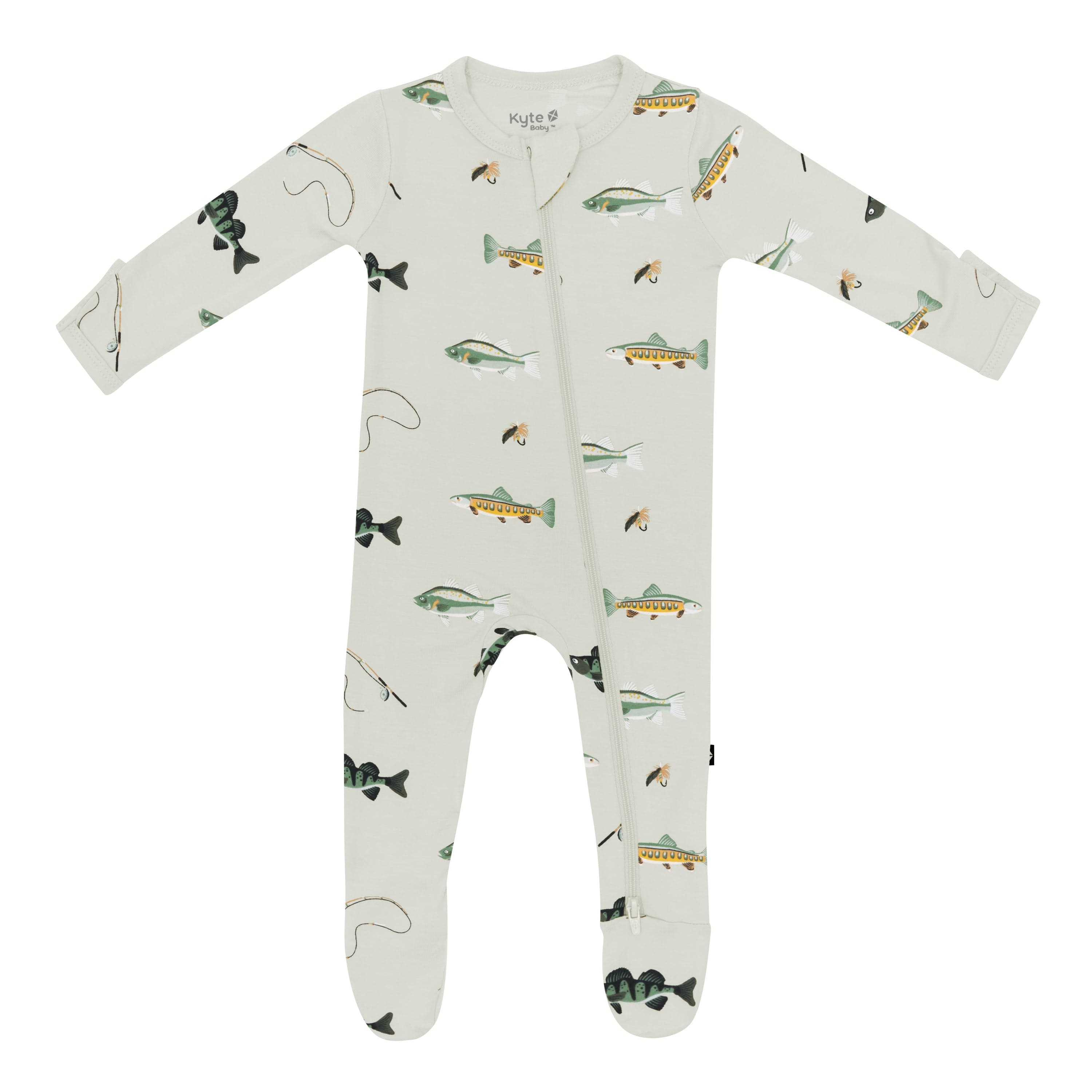 Kyte Baby Zippered Footie in Fishing