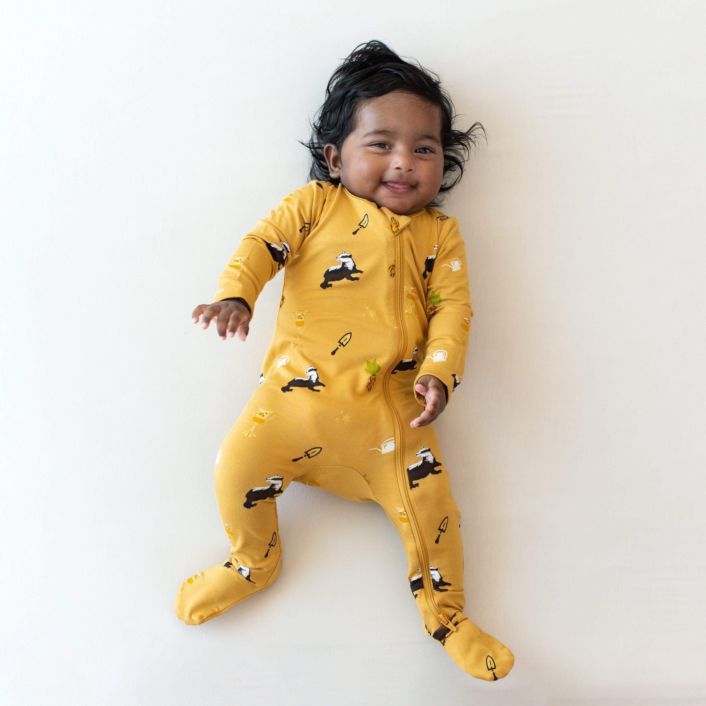 Kyte BABY Zippered Footies Zippered Footie in Hufflepuff™