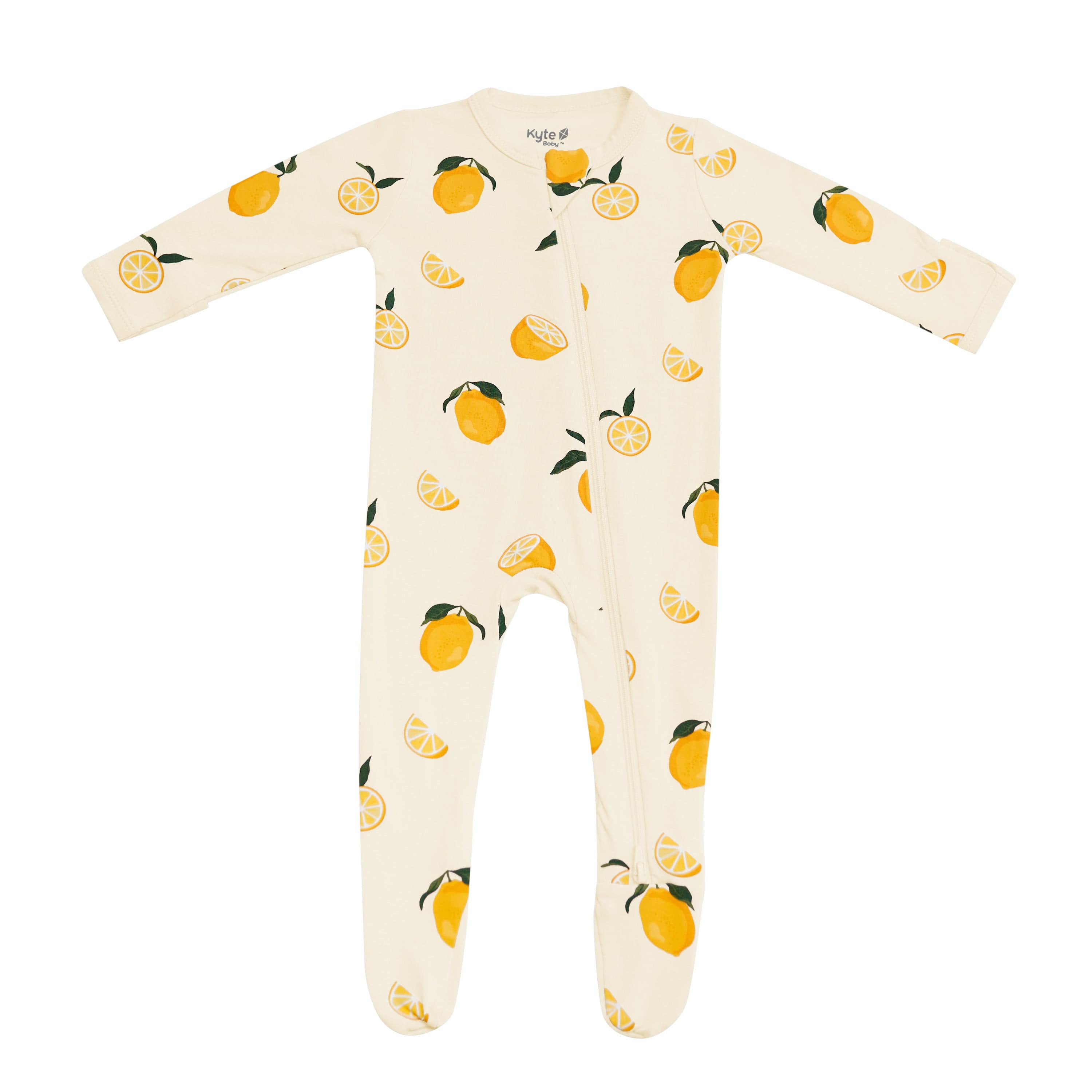 Kyte Baby Zippered Footie in Lemon