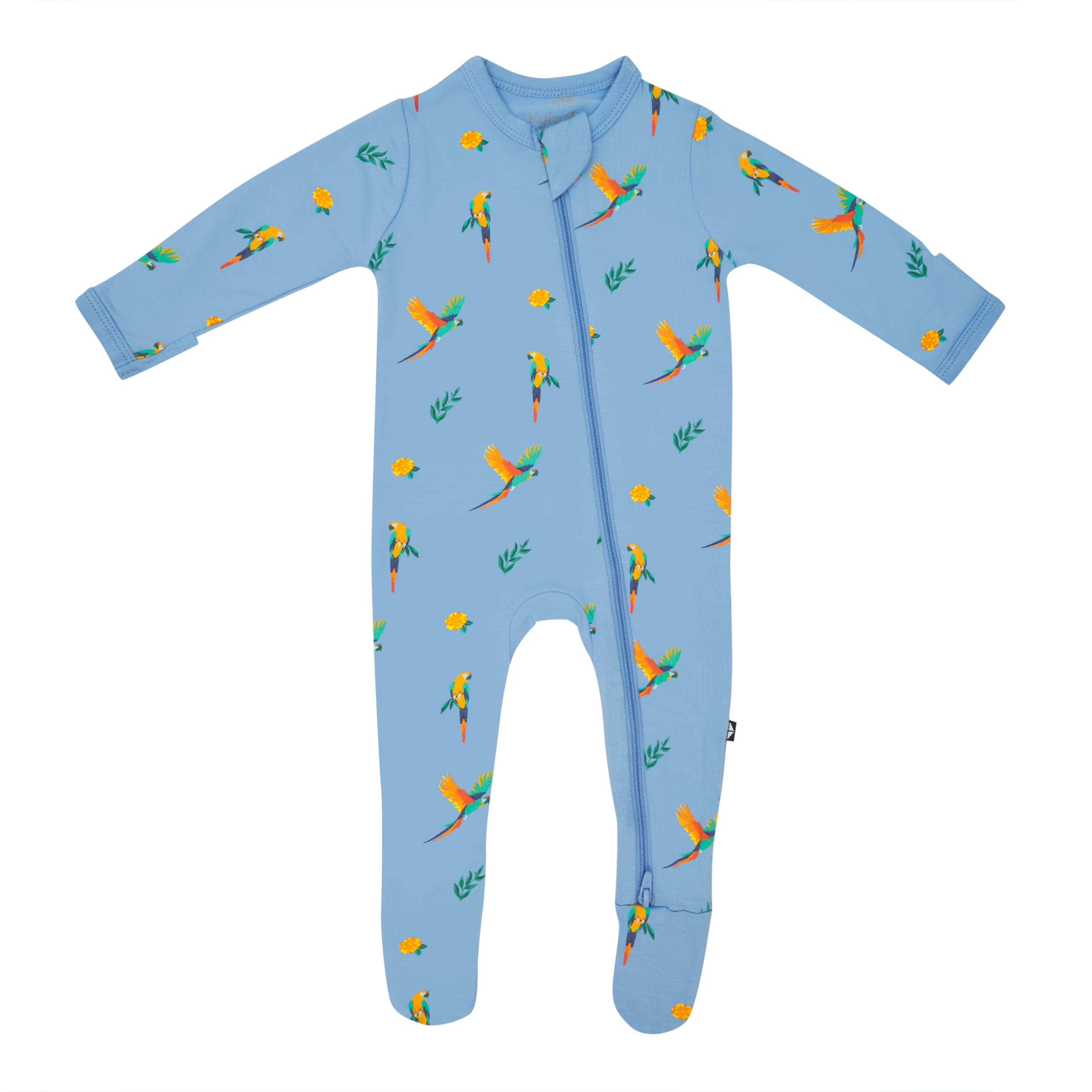 Kyte Baby Zippered Footies Zippered Footie in Macaw
