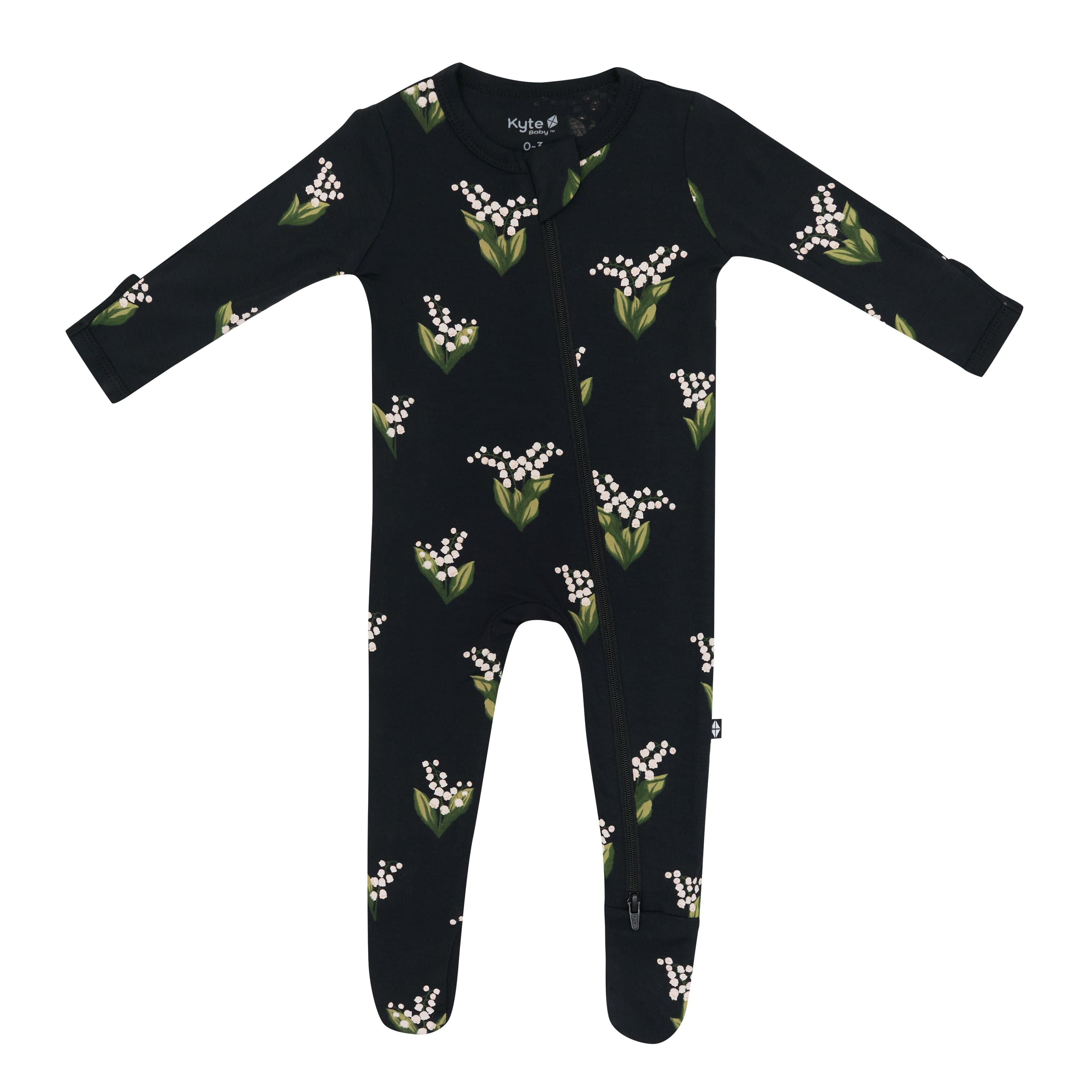Kyte Baby Zippered Footie in Midnight Lily