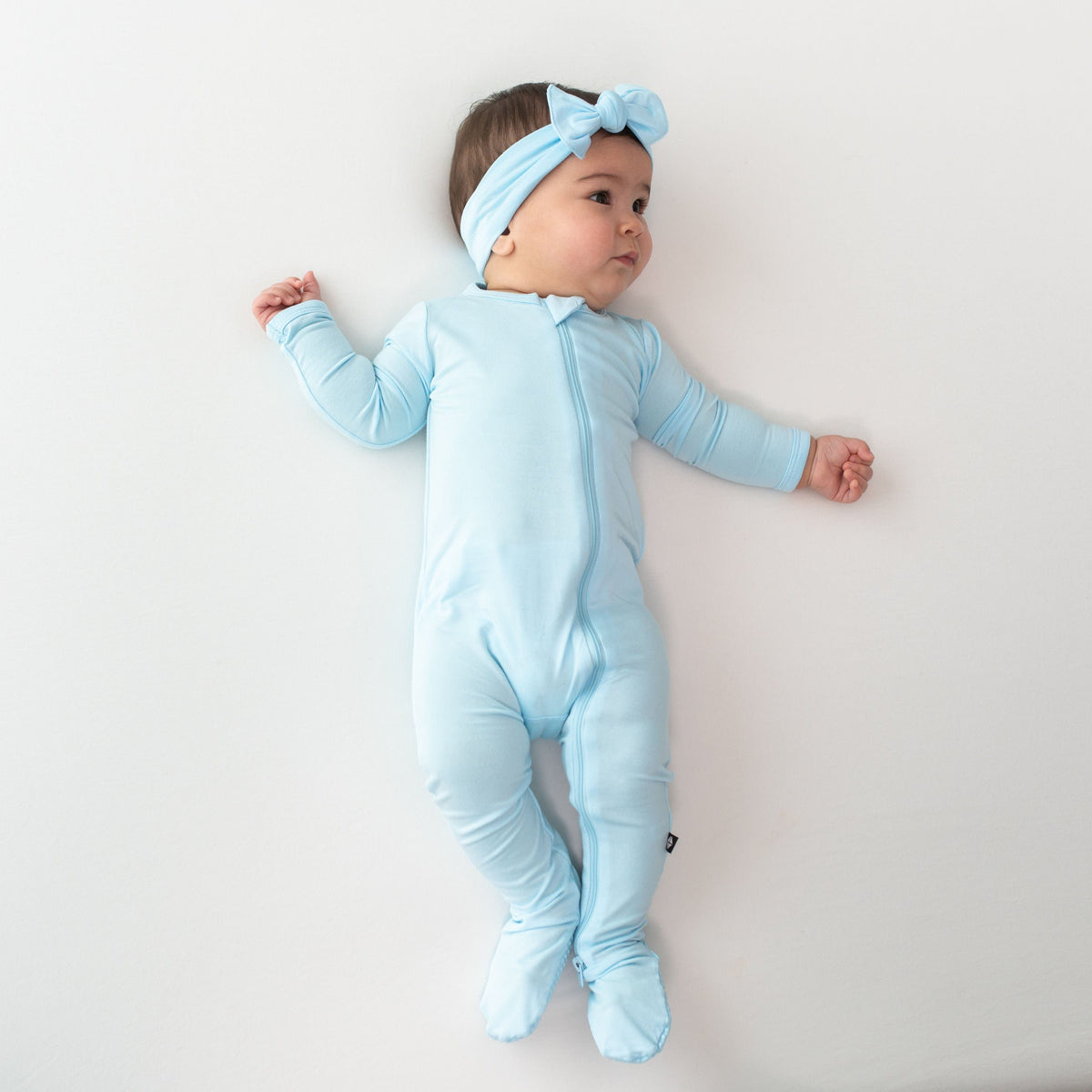 Kyte Baby Zippered Footies Zippered Footie in Powder