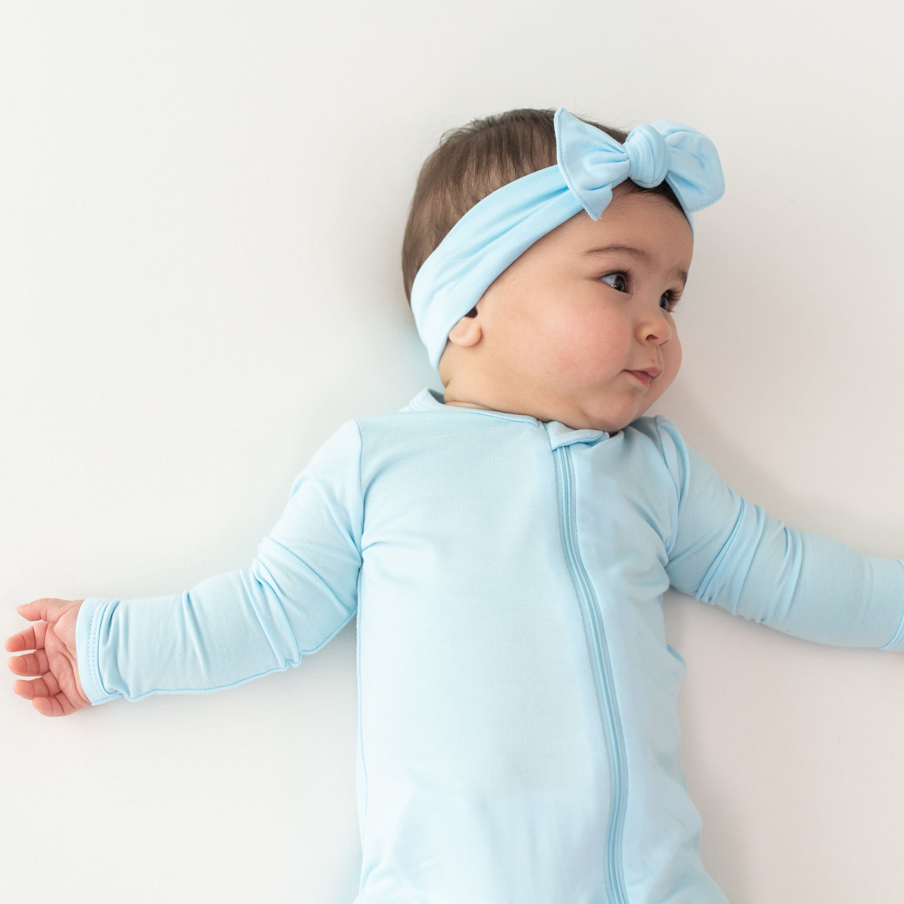 Kyte Baby Zippered Footies Zippered Footie in Powder