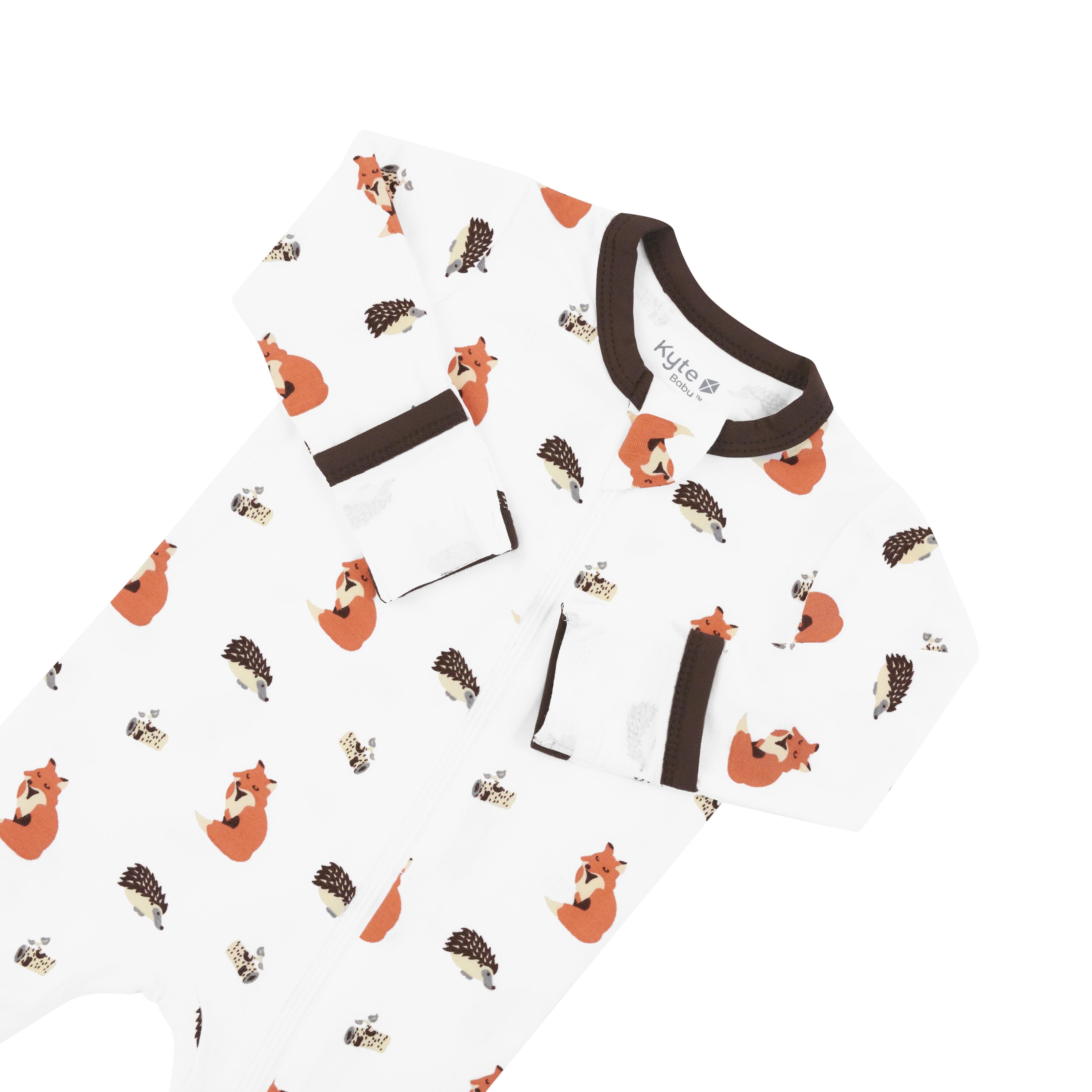 Kyte Baby Zippered Footies Zippered Footie in Sienna Woodland