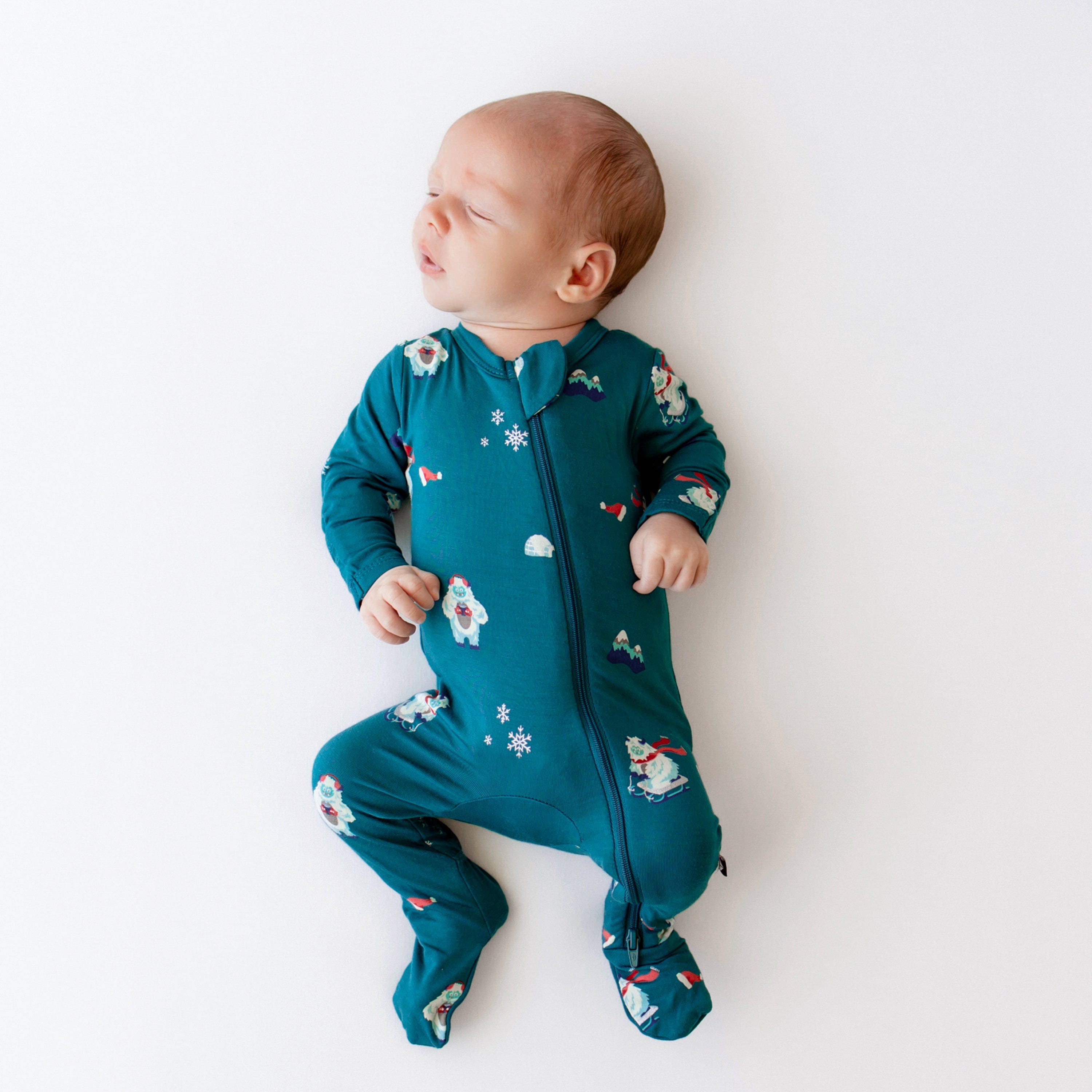 Kyte Baby Zippered Footies Zippered Footie in Yeti
