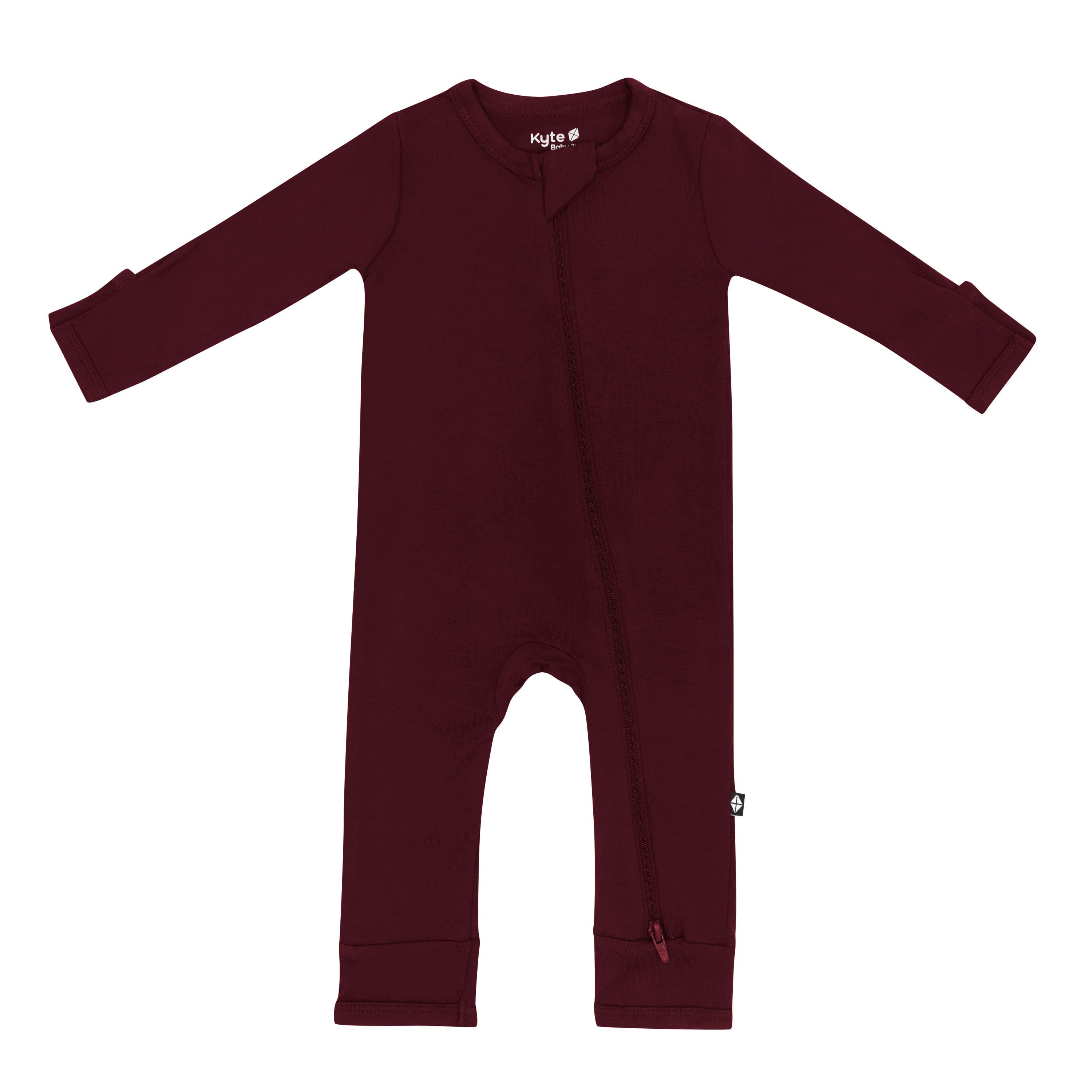 Product photo of the Zippered Romper in Burgundy