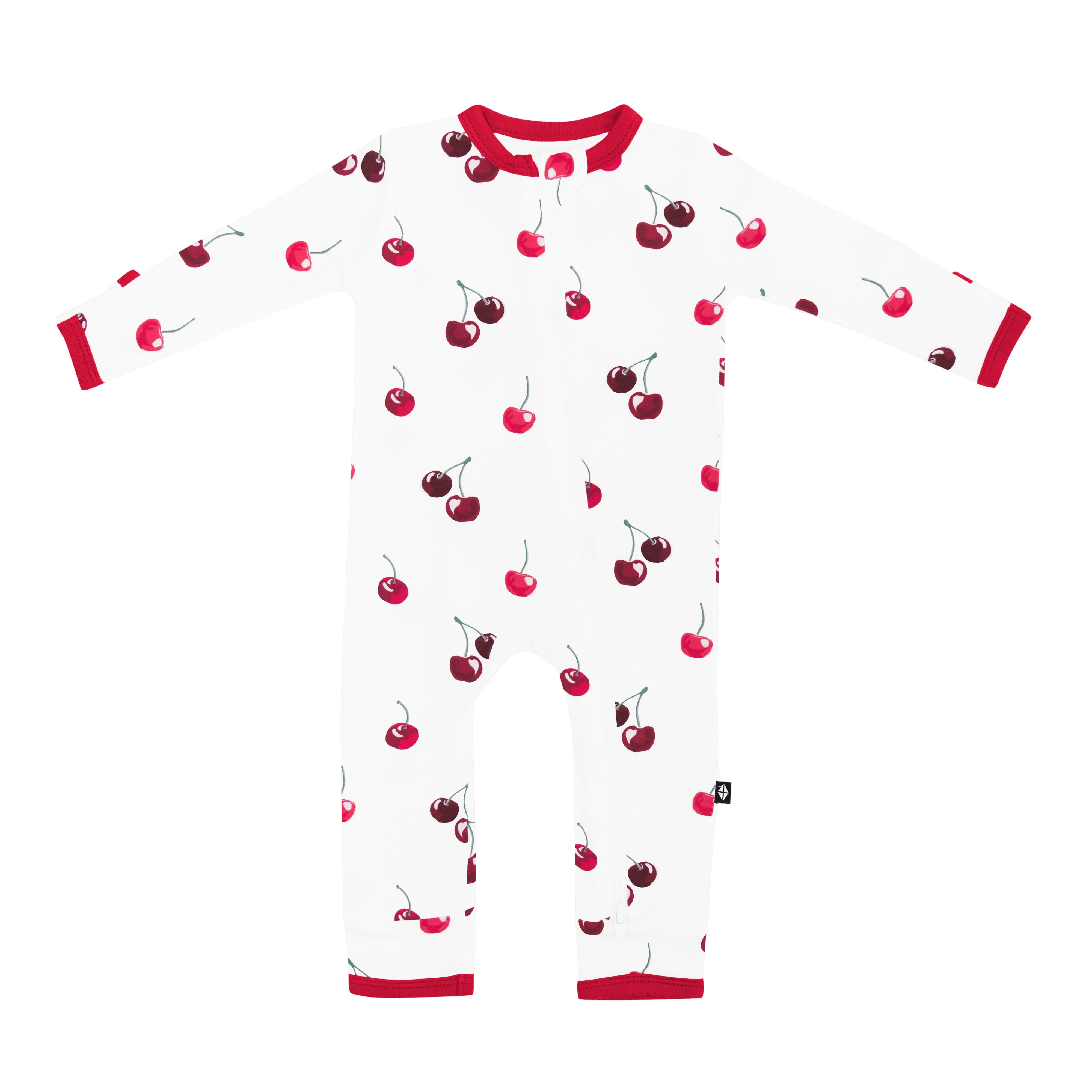 Kyte Baby Zippered Rompers Zippered Romper in Cherry