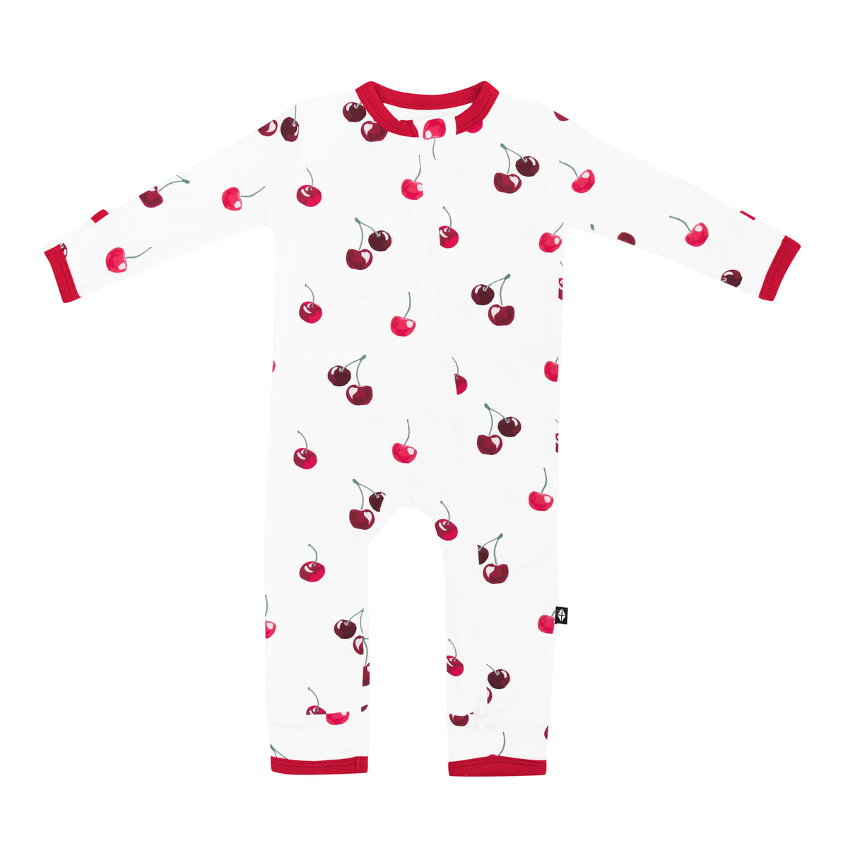 Kyte Baby Zippered Rompers Zippered Romper in Cherry