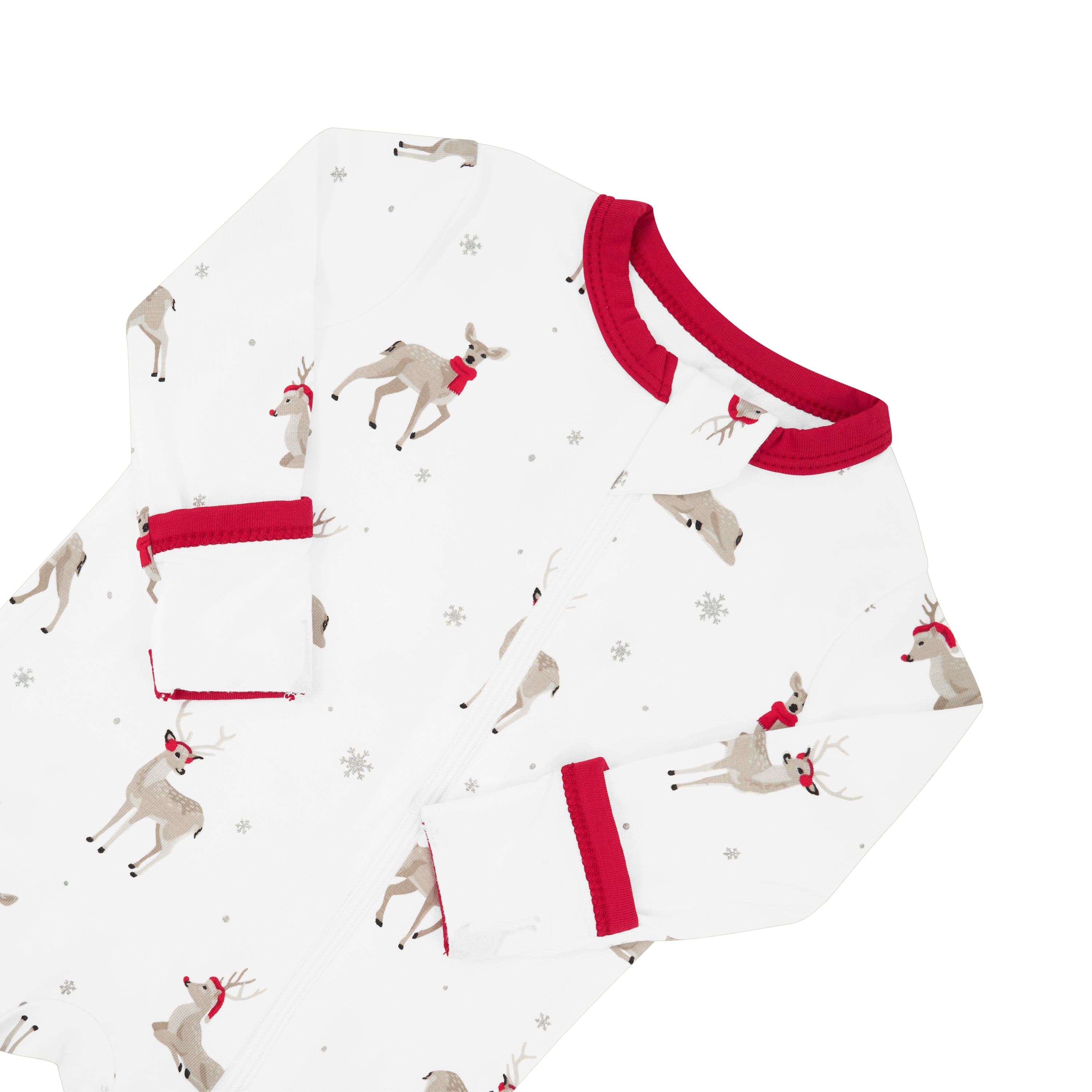 Kyte Baby Zippered Rompers Zippered Romper in Cloud Deer