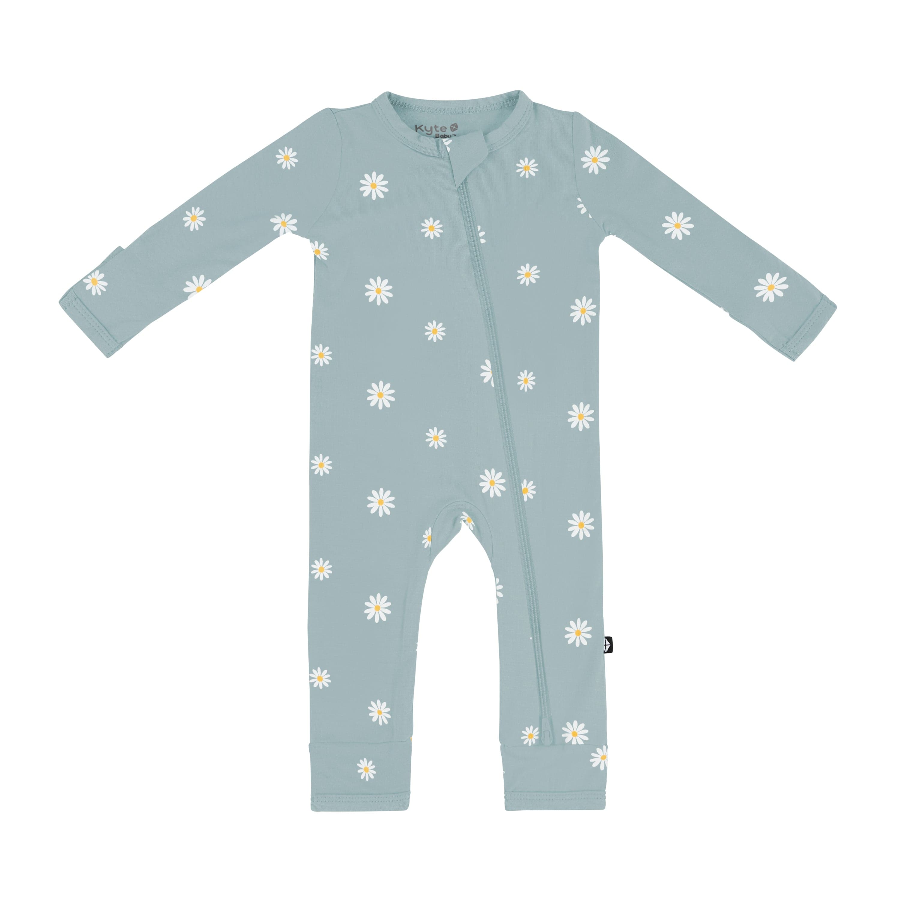 Kyte Baby Zippered Rompers Zippered Romper in Daisy