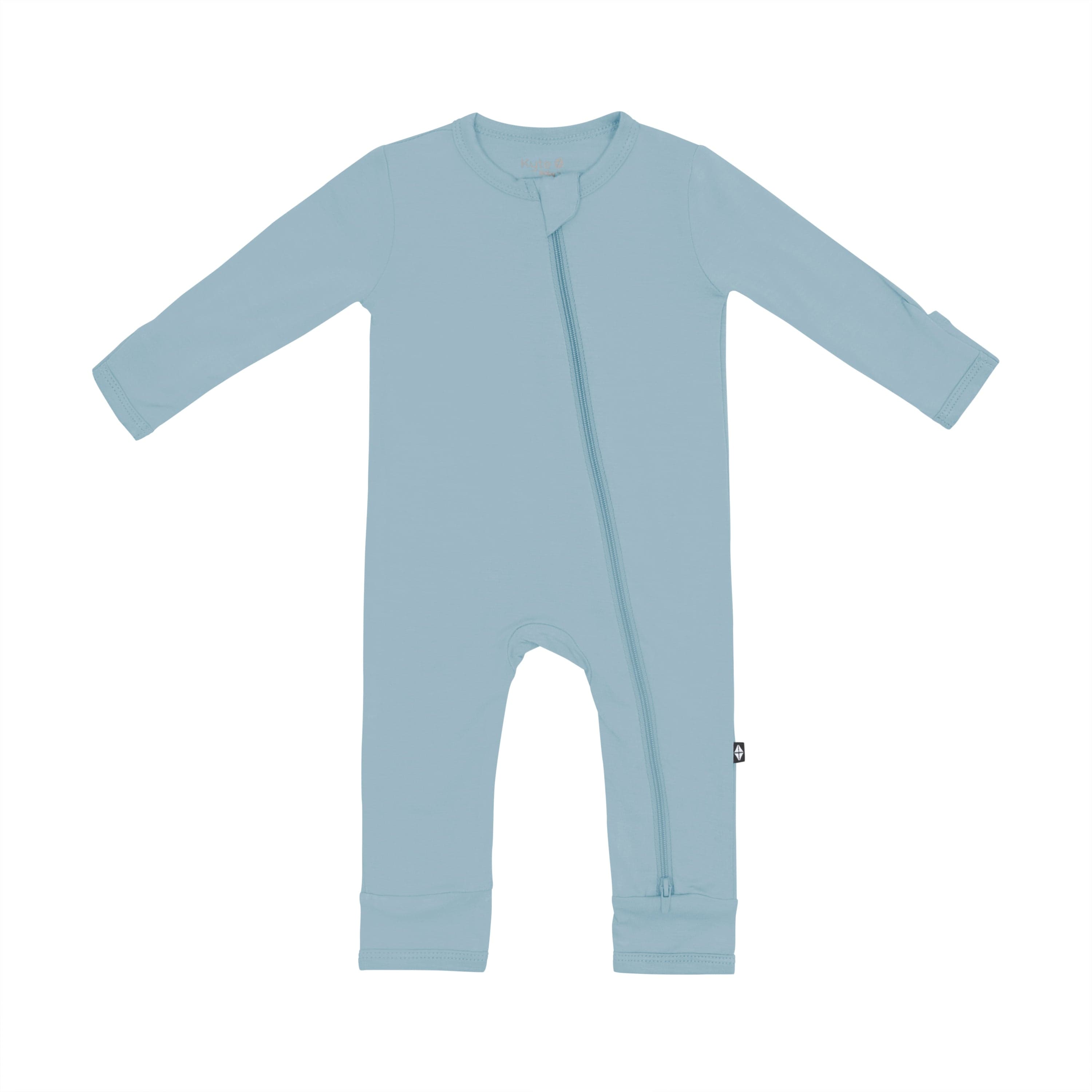 Kyte Baby Zippered Romper in Dusty Blue