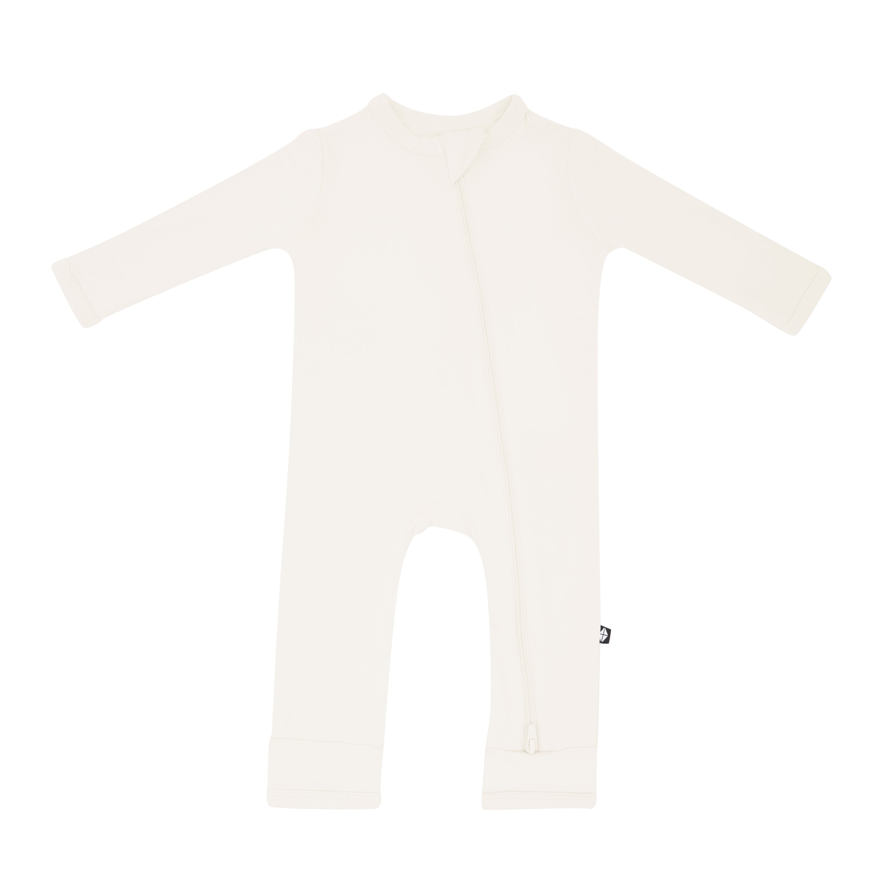 Kyte Baby Zippered Romper in Ecru
