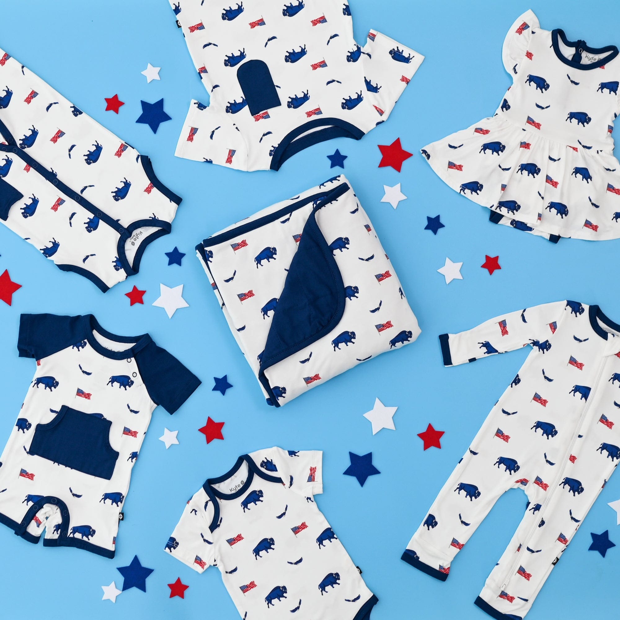 Kyte Baby Zippered Rompers Zippered Romper in Frontier