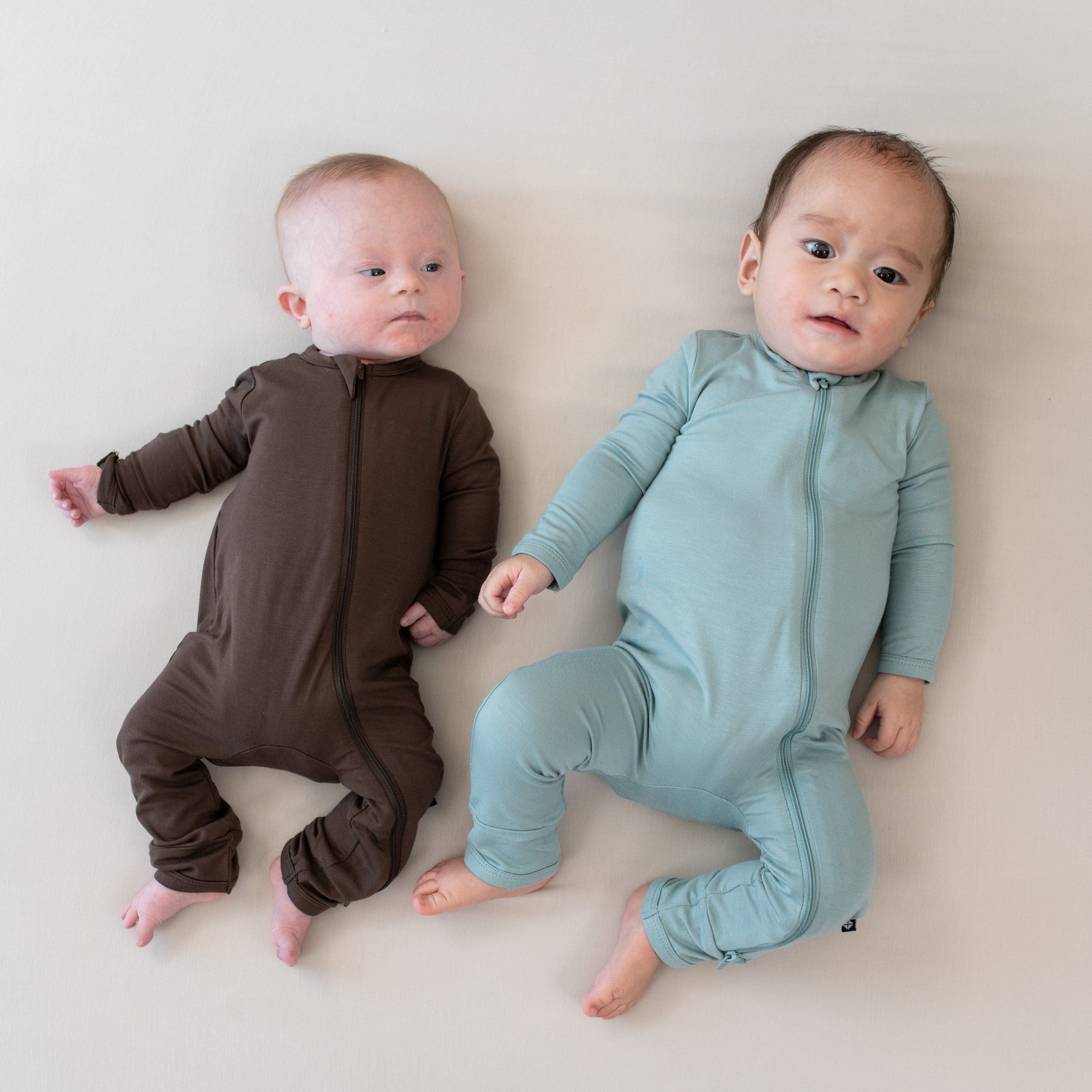 Kyte Baby Zippered Rompers Zippered Romper in Glacier