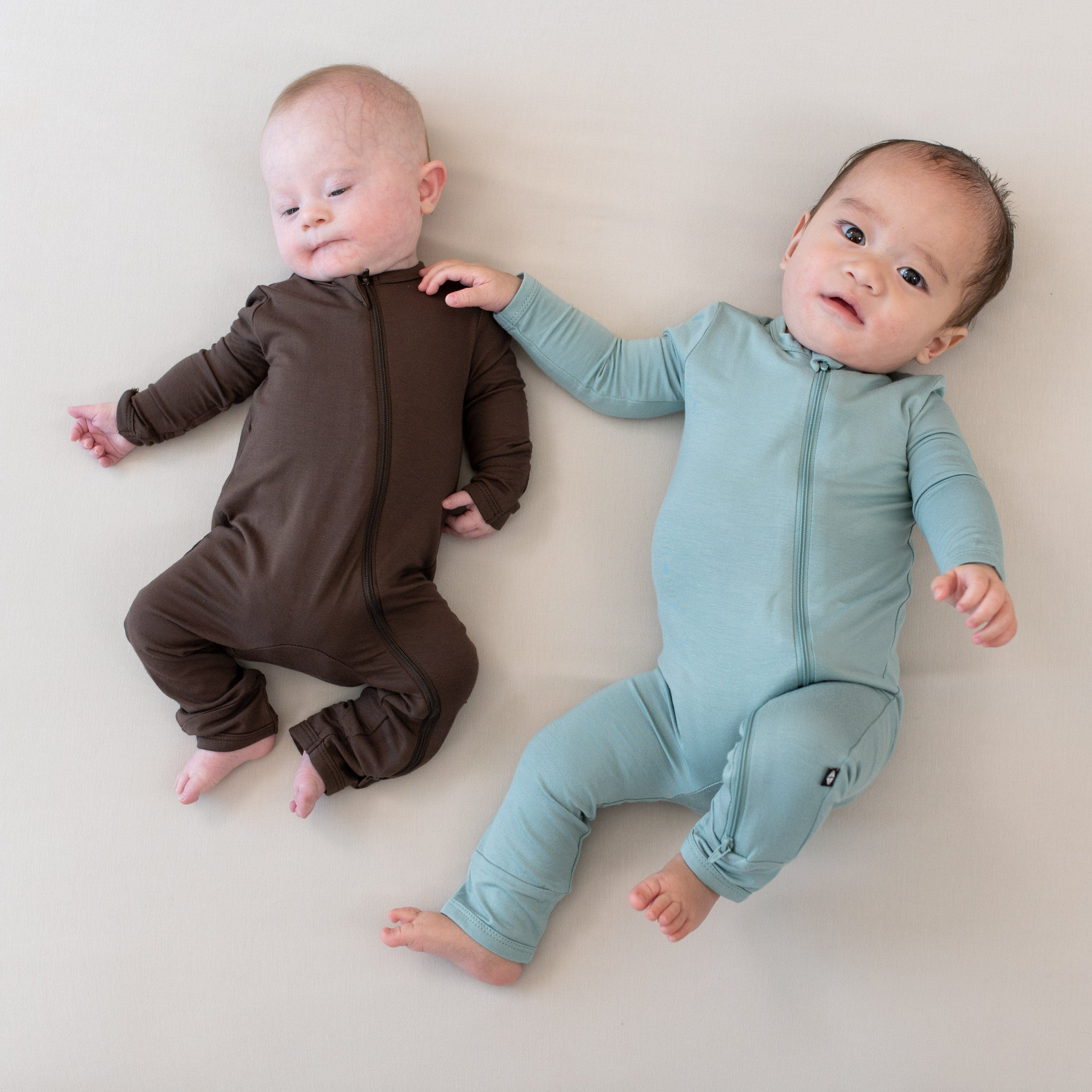 Kyte Baby Zippered Rompers Zippered Romper in Glacier