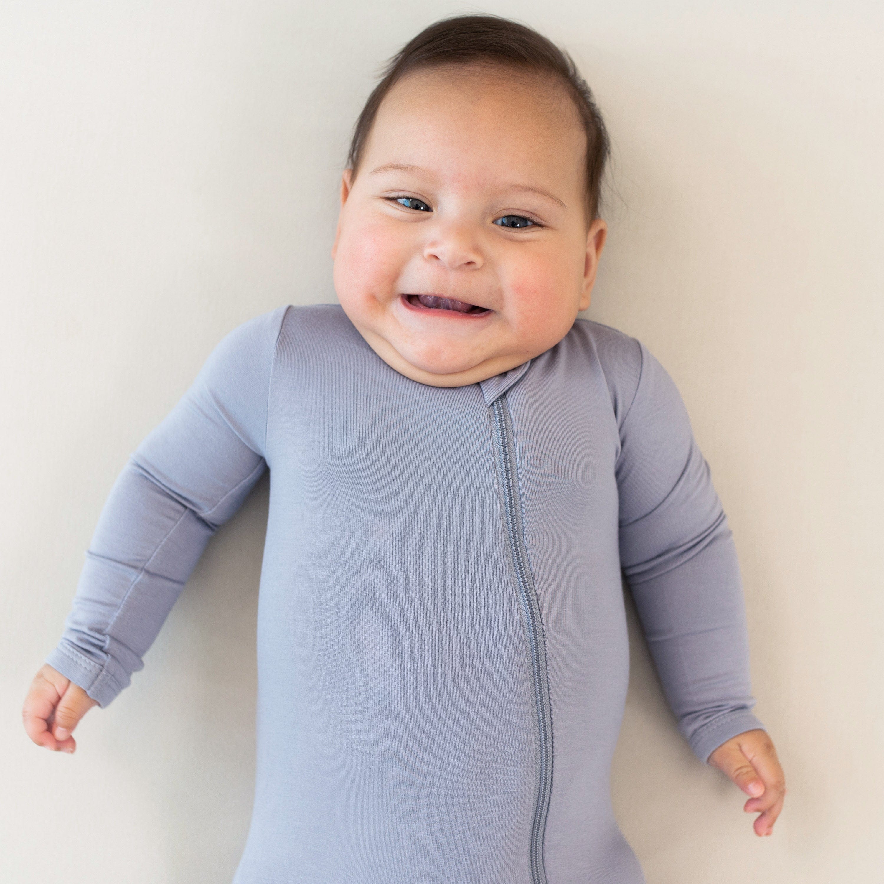 Kyte Baby Zippered Rompers Zippered Romper in Haze