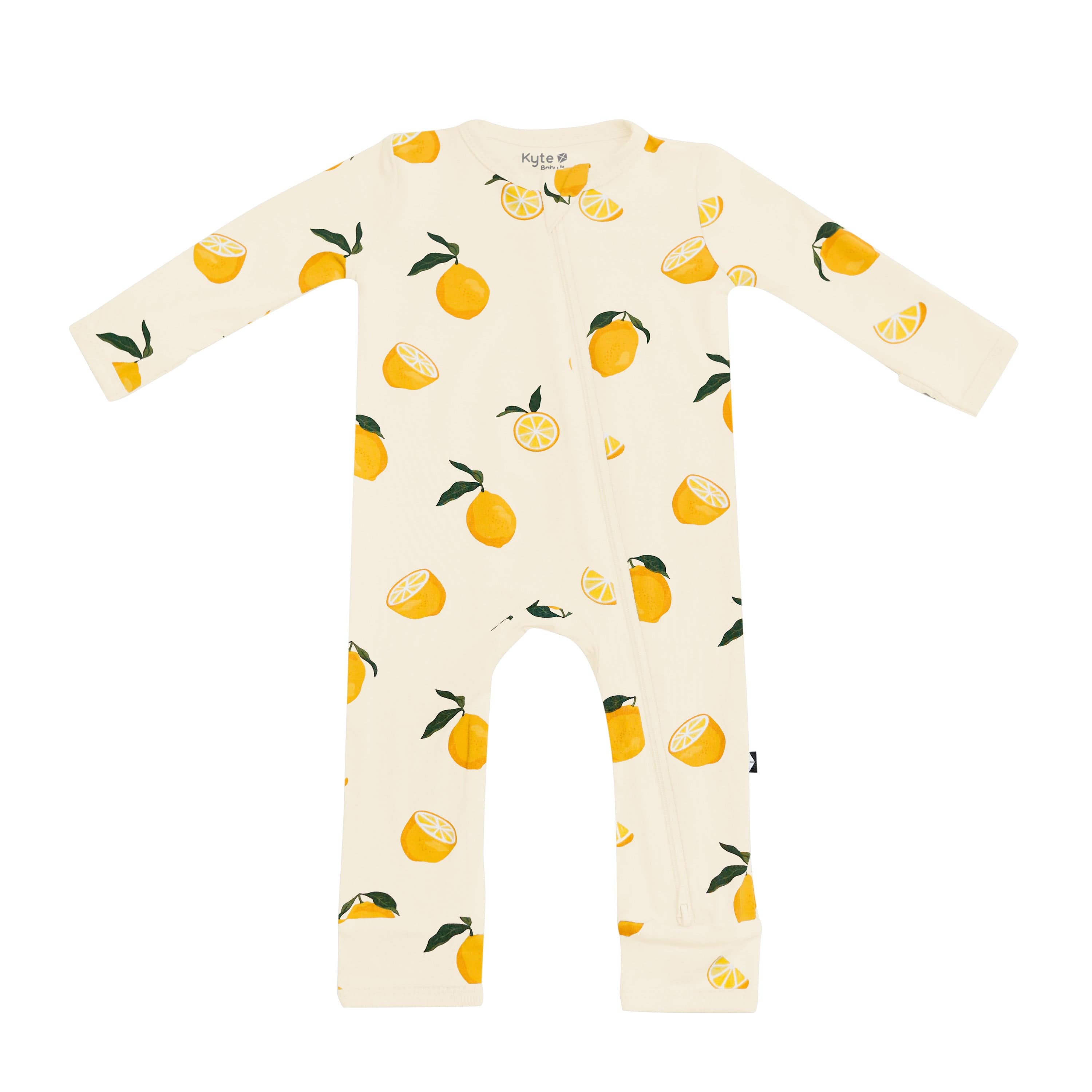 Kyte Baby Zippered Romper in Lemon