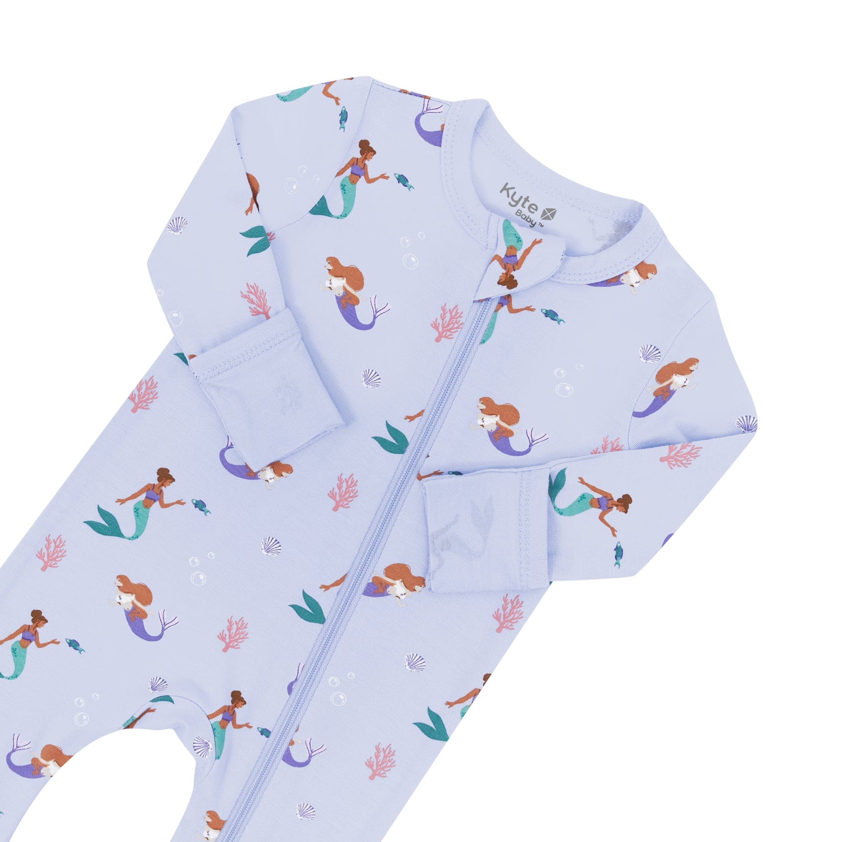 Kyte Baby Zippered Rompers Zippered Romper in Mermaid