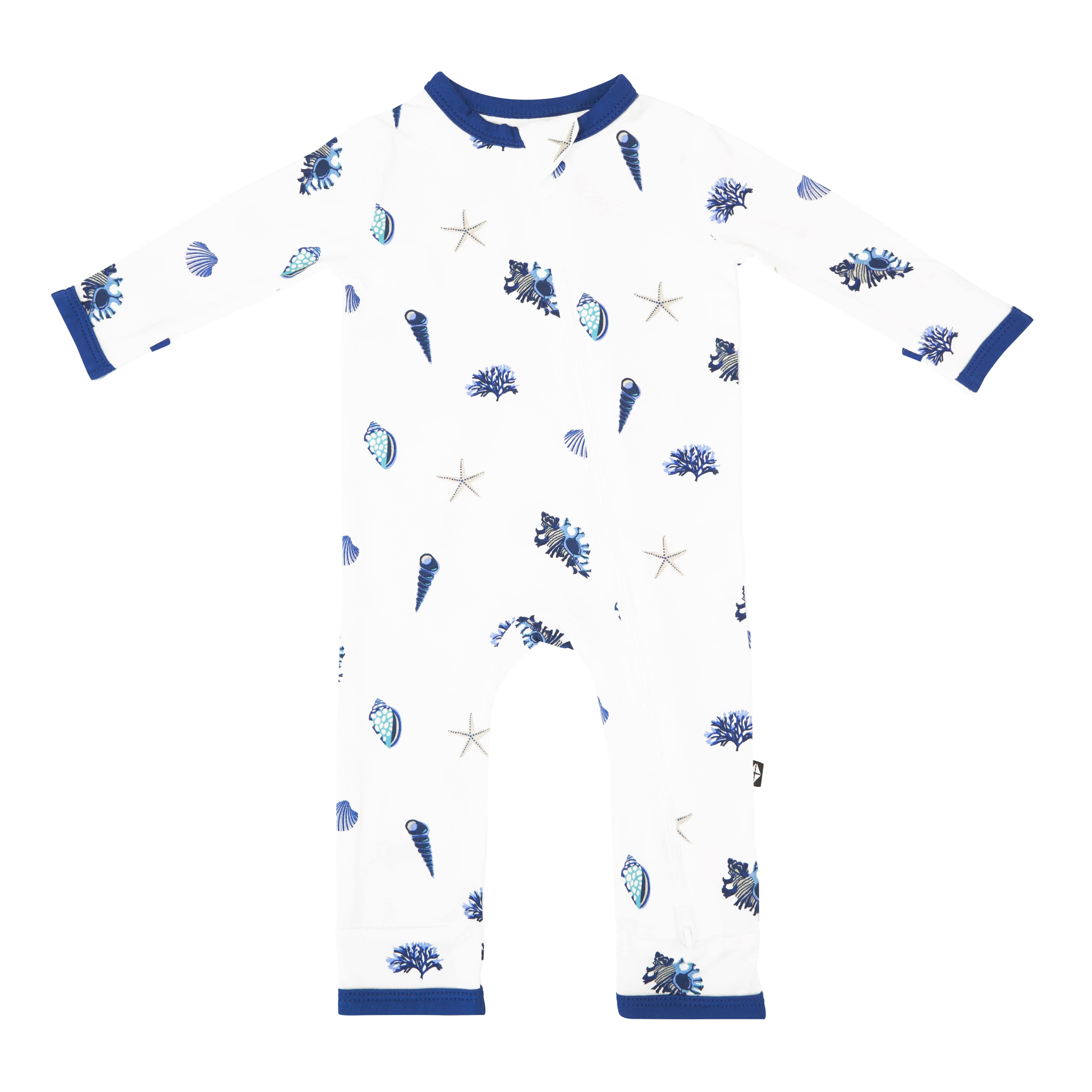 Kyte Baby Zippered Rompers Zippered Romper in Royal Shell